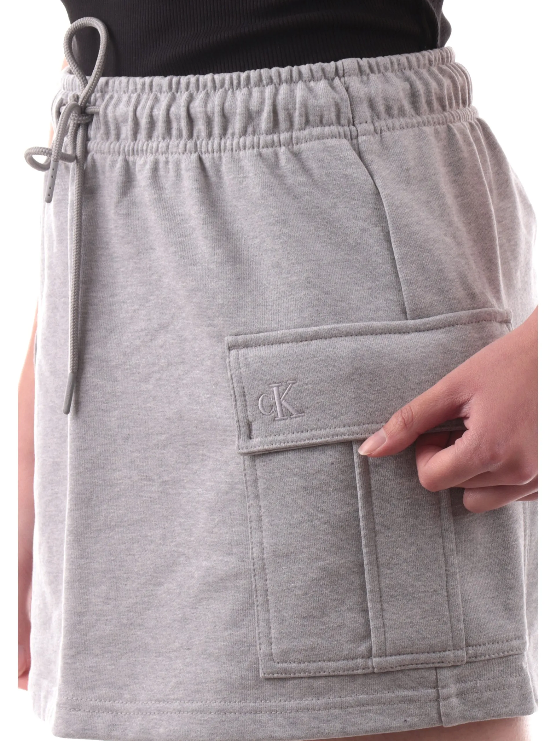 CALVIN KLEIN Gonne*Gonna grigia da donna con tasconi cargo LV047B268G