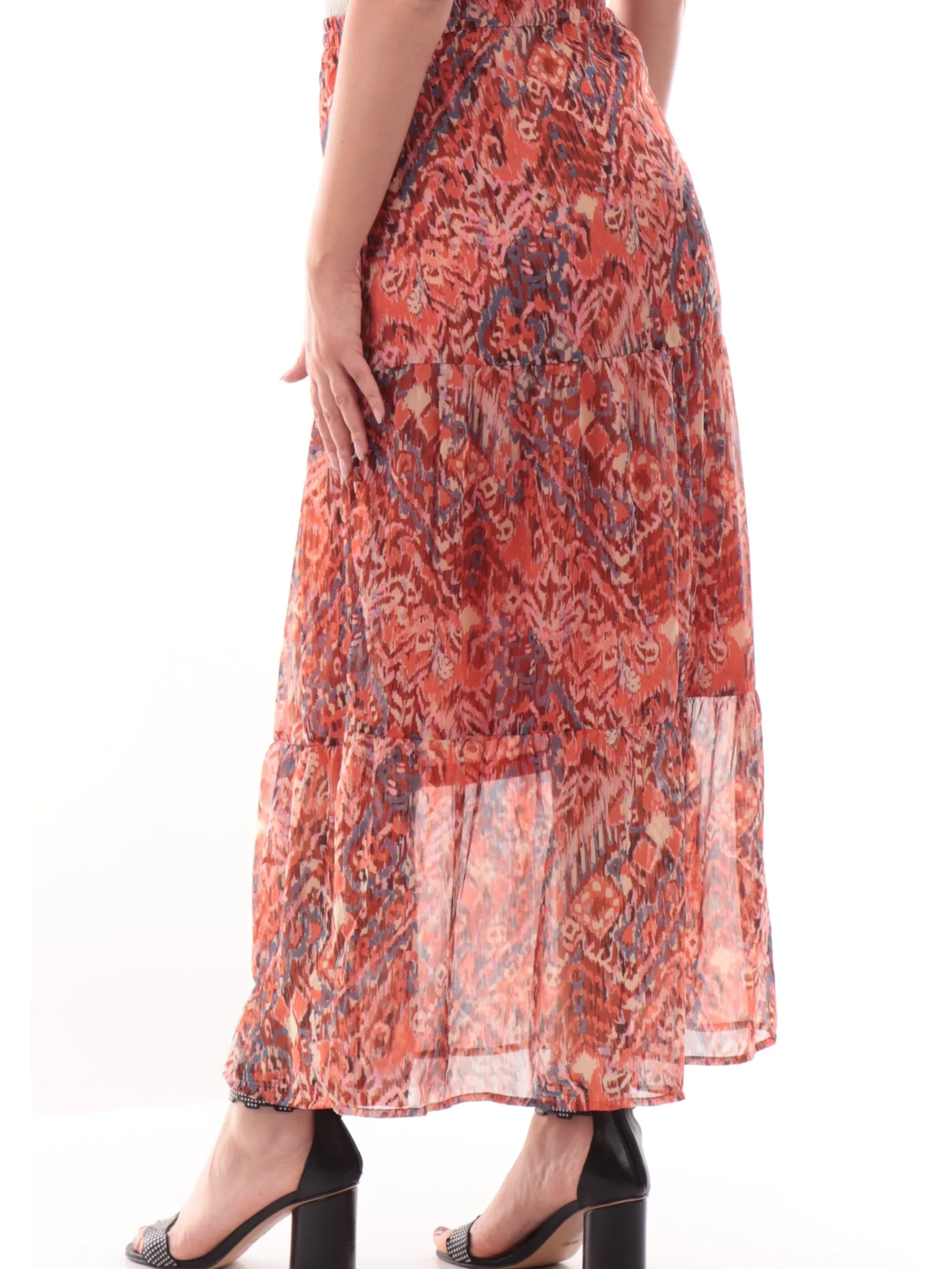 ONLY Gonne*Gonna donna arancione fantasia foulard svasata 15341603