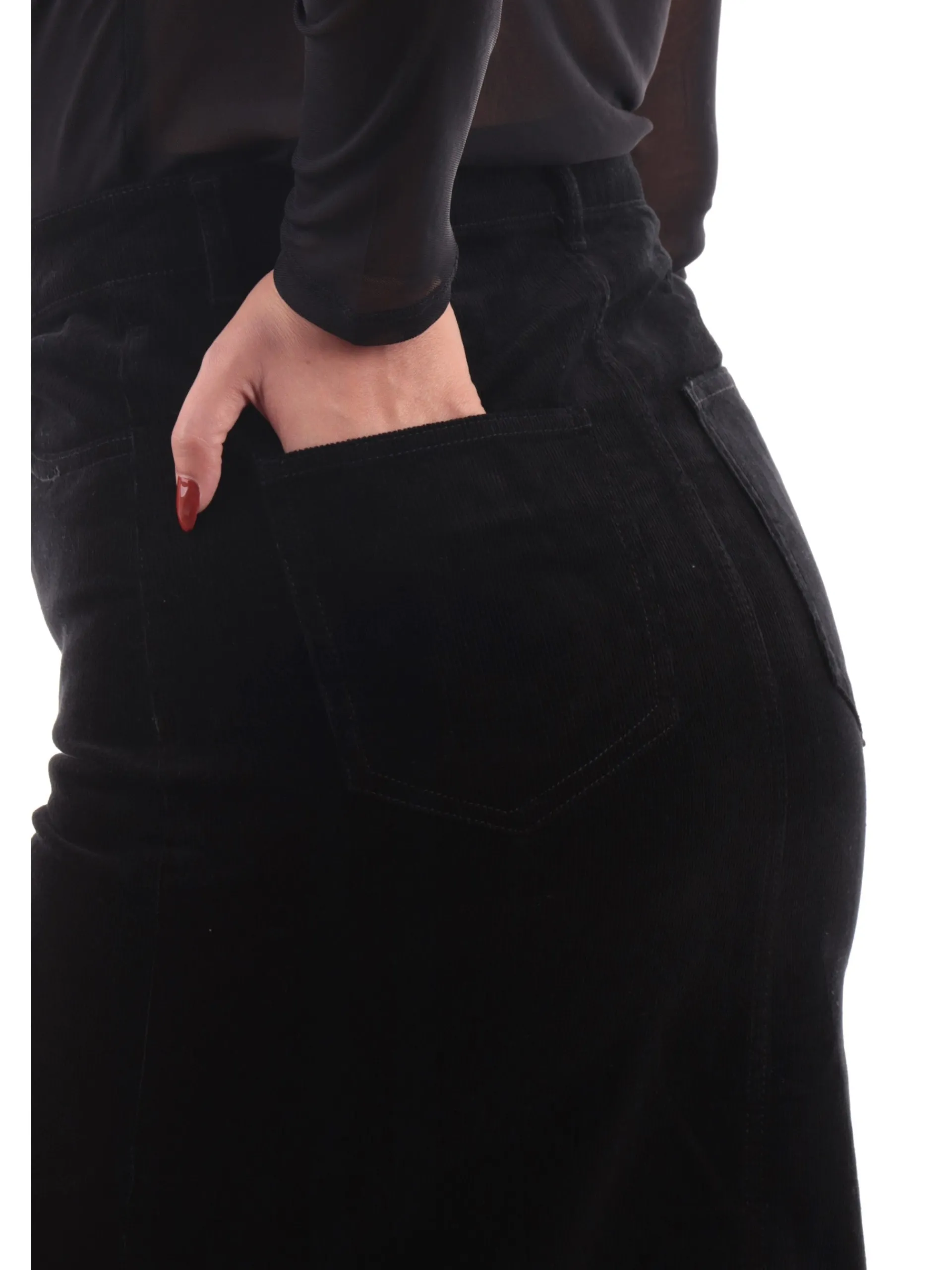 ONLY Gonne*Gonna jeans nera da donna in velluto 15325088