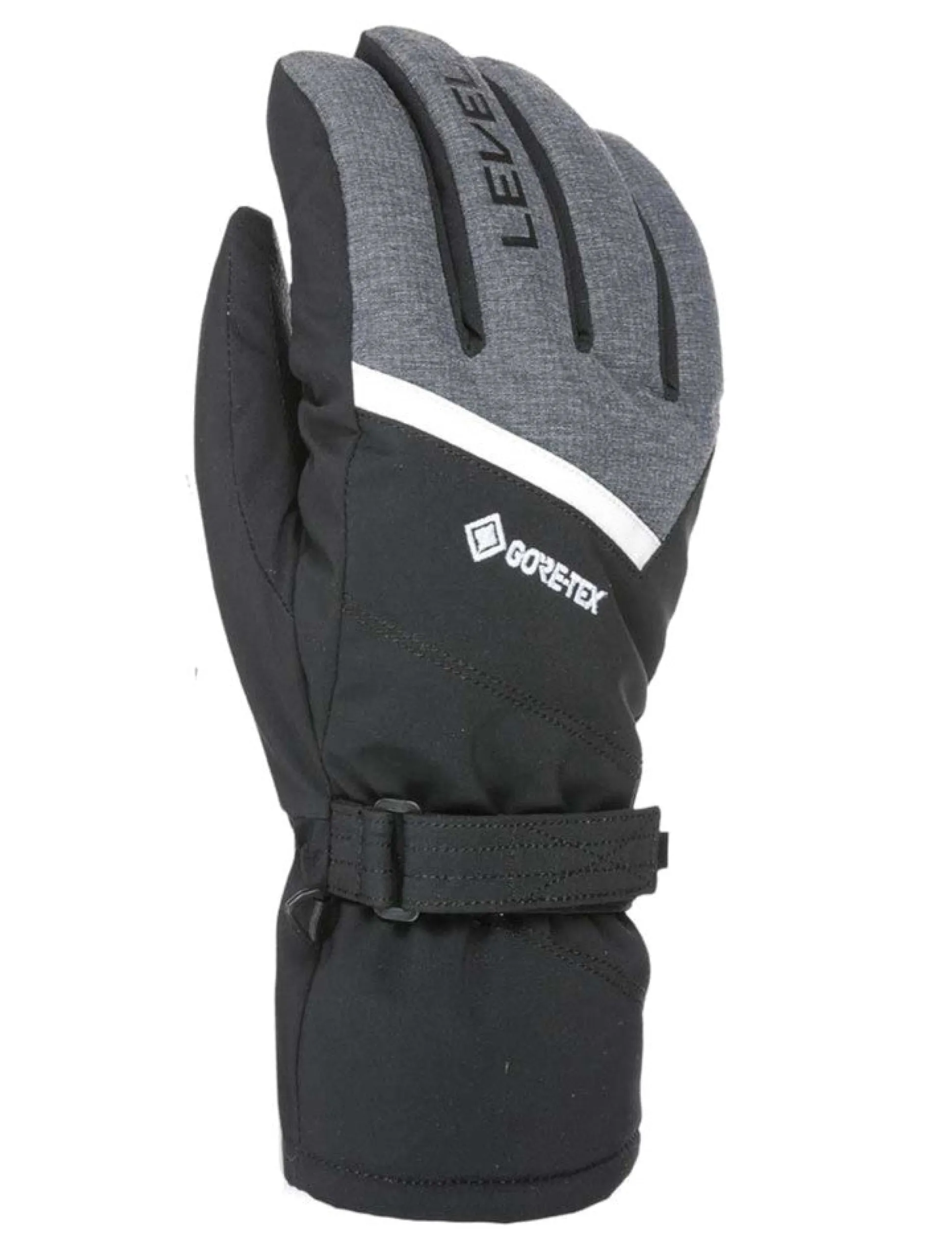 LEVEL Accessori*Guanti sci neri e grigi da uomo, modello Evolution Gore-Tex 3336WG