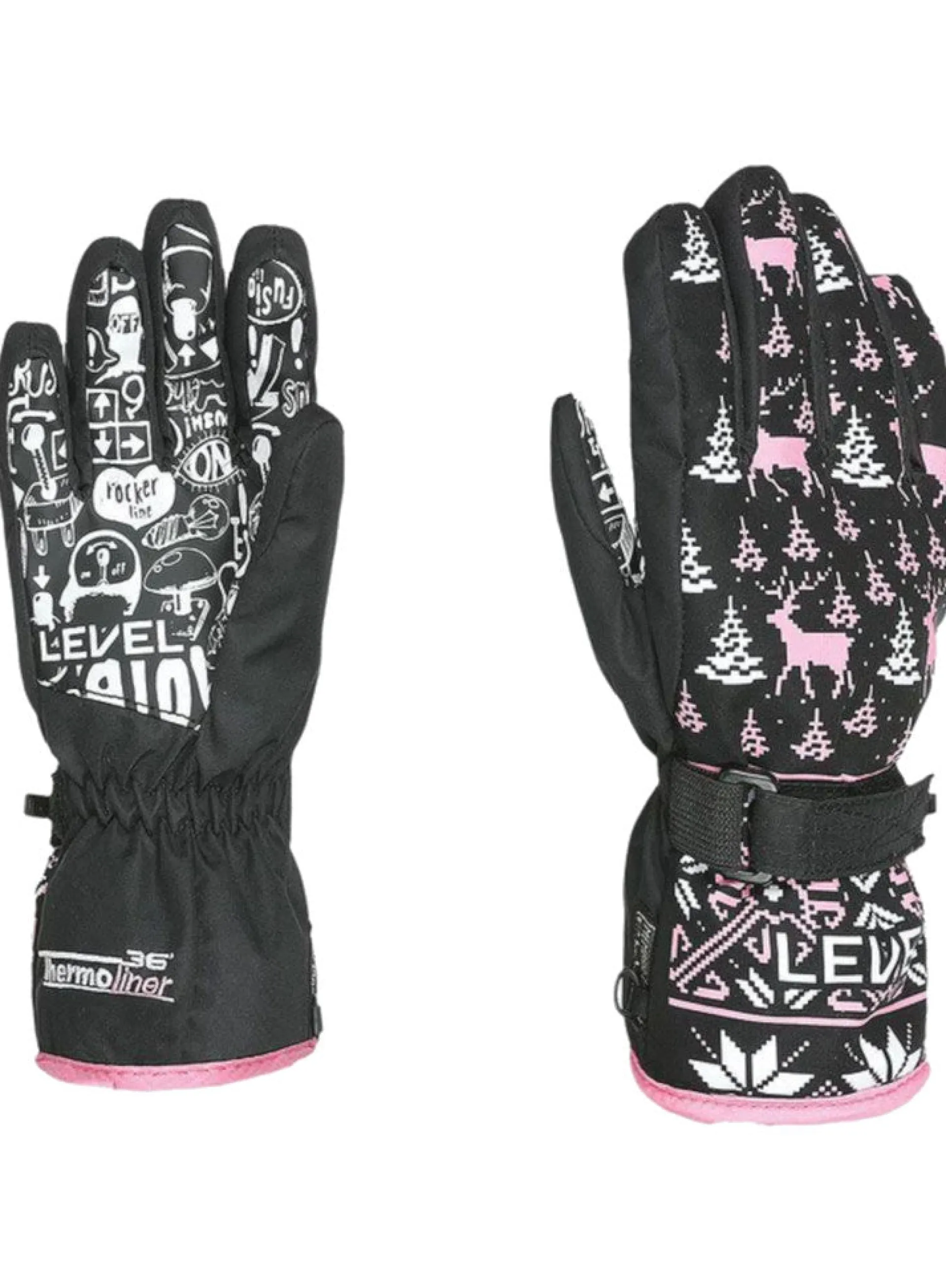 LEVEL Accessori*Guanti sci neri Junior Ninja 4153JG