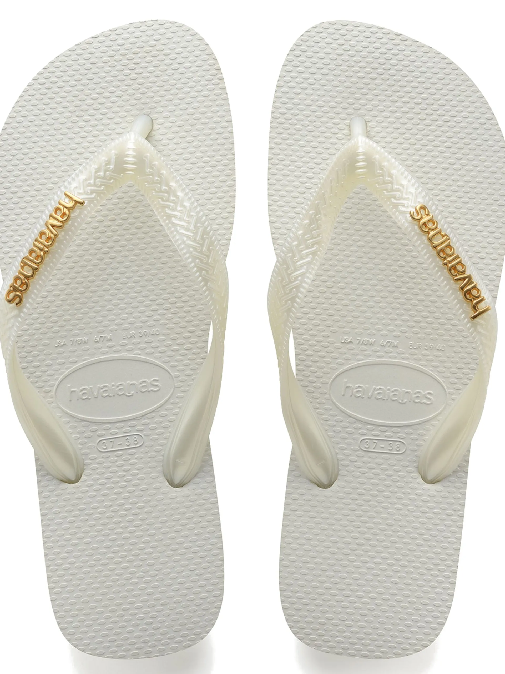 HAVAIANAS Ciabatte E Infradito*Infradito bianche Logo Metallic da donna mare 4127244