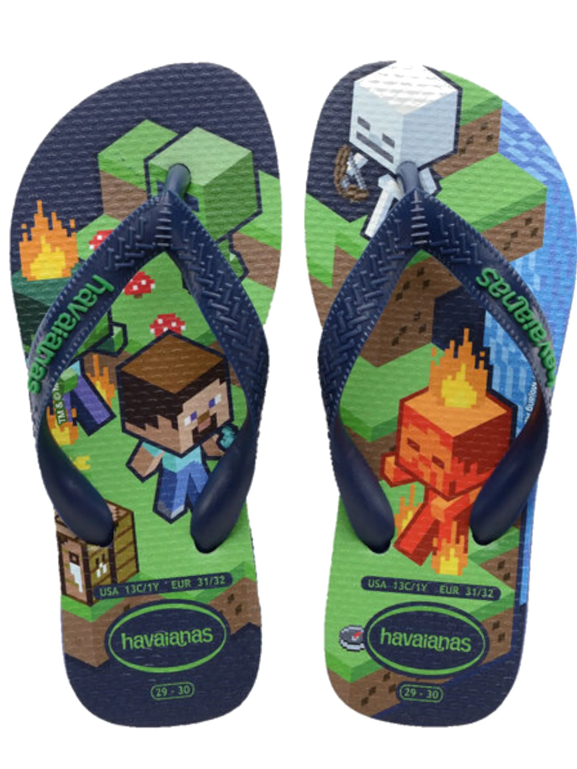 HAVAIANAS Ciabatte E Infradito*Infradito Minecraft blu da bambino mare 4145125
