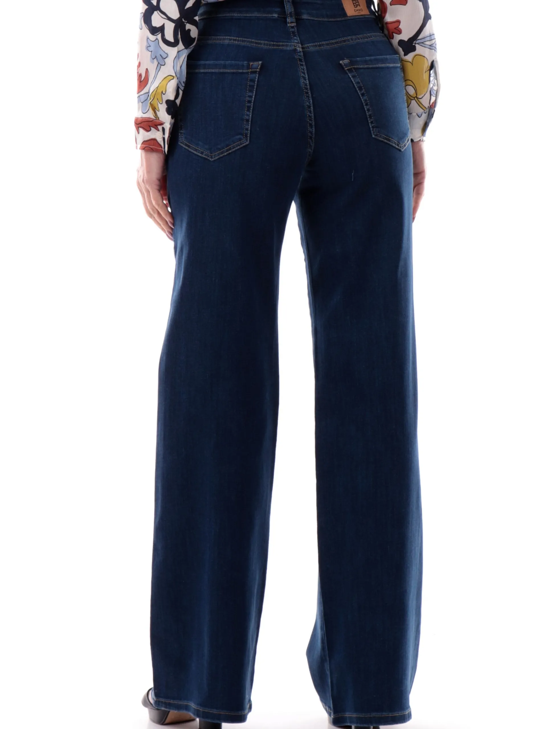 EMME MARELLA Jeans*Jeans a palazzo da donna con risvolto CRESPO