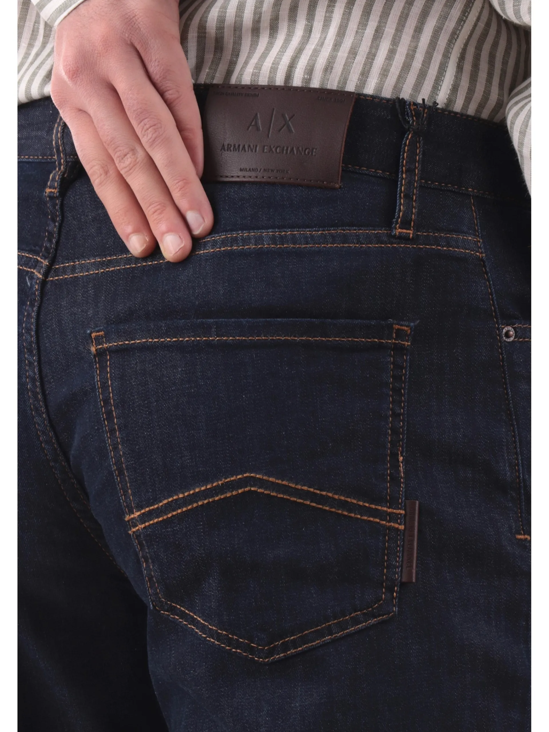 ARMANI EXCHANGE Pantaloni*Jeans AX blu scuro da uomo Skinny XM000070AF13089