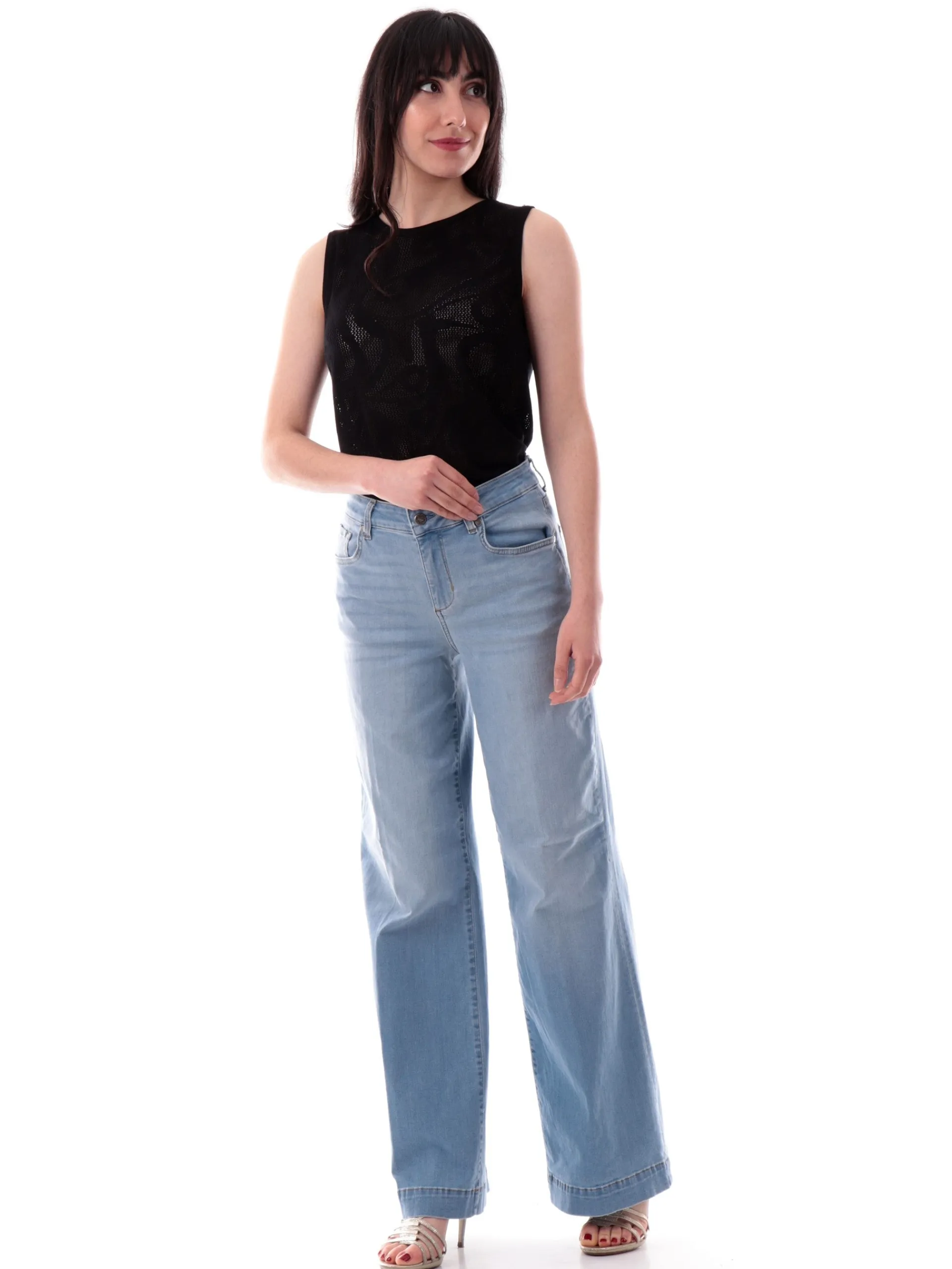 LIU JO MILANO Jeans*Jeans Flare Liu Jo blu da donna cinque tasche UA5158DM800