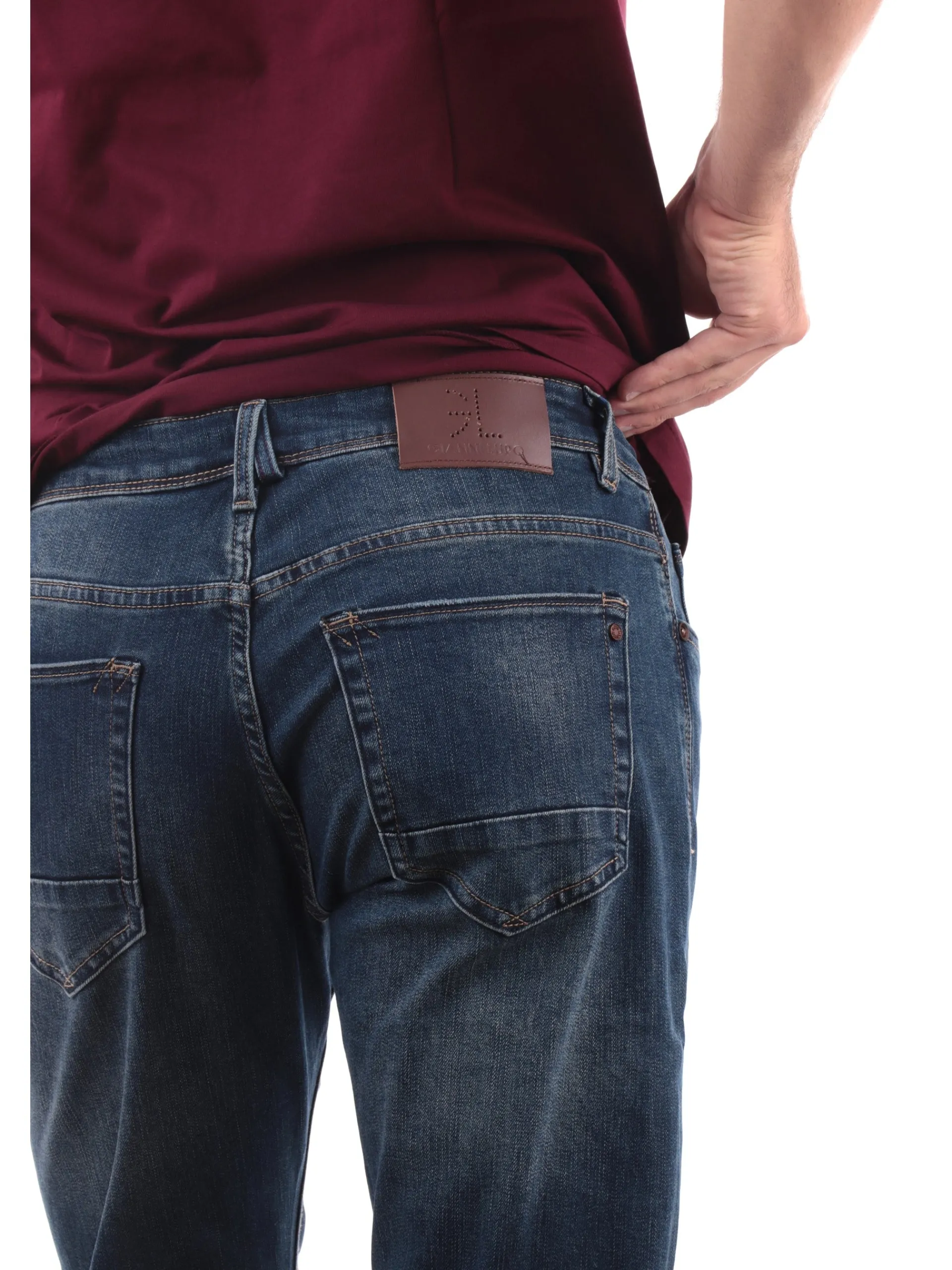 GIANNI LUPO Jeans*Jeans Slim blu scuro da uomo Bruce GL6316Q