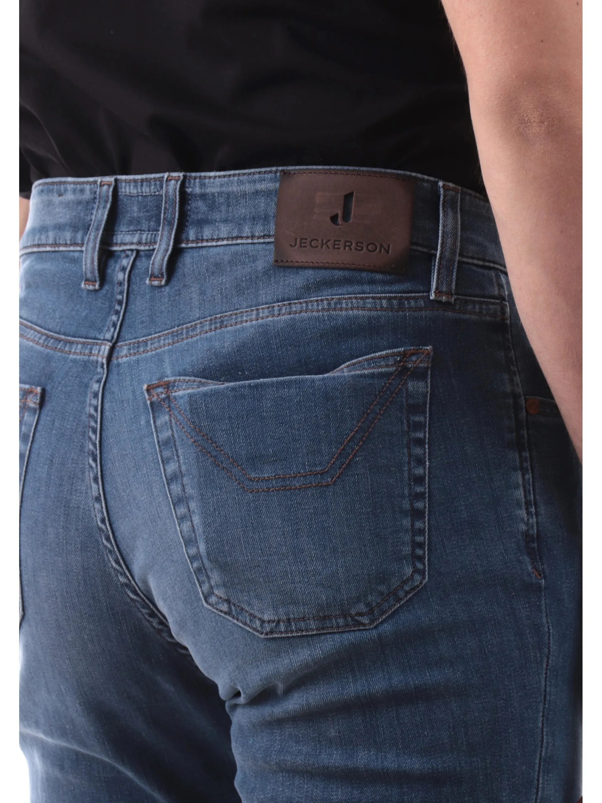 JECKERSON Jeans*Jeans Jordan blu da uomo Slim cinque tasche UPPA078DEN037