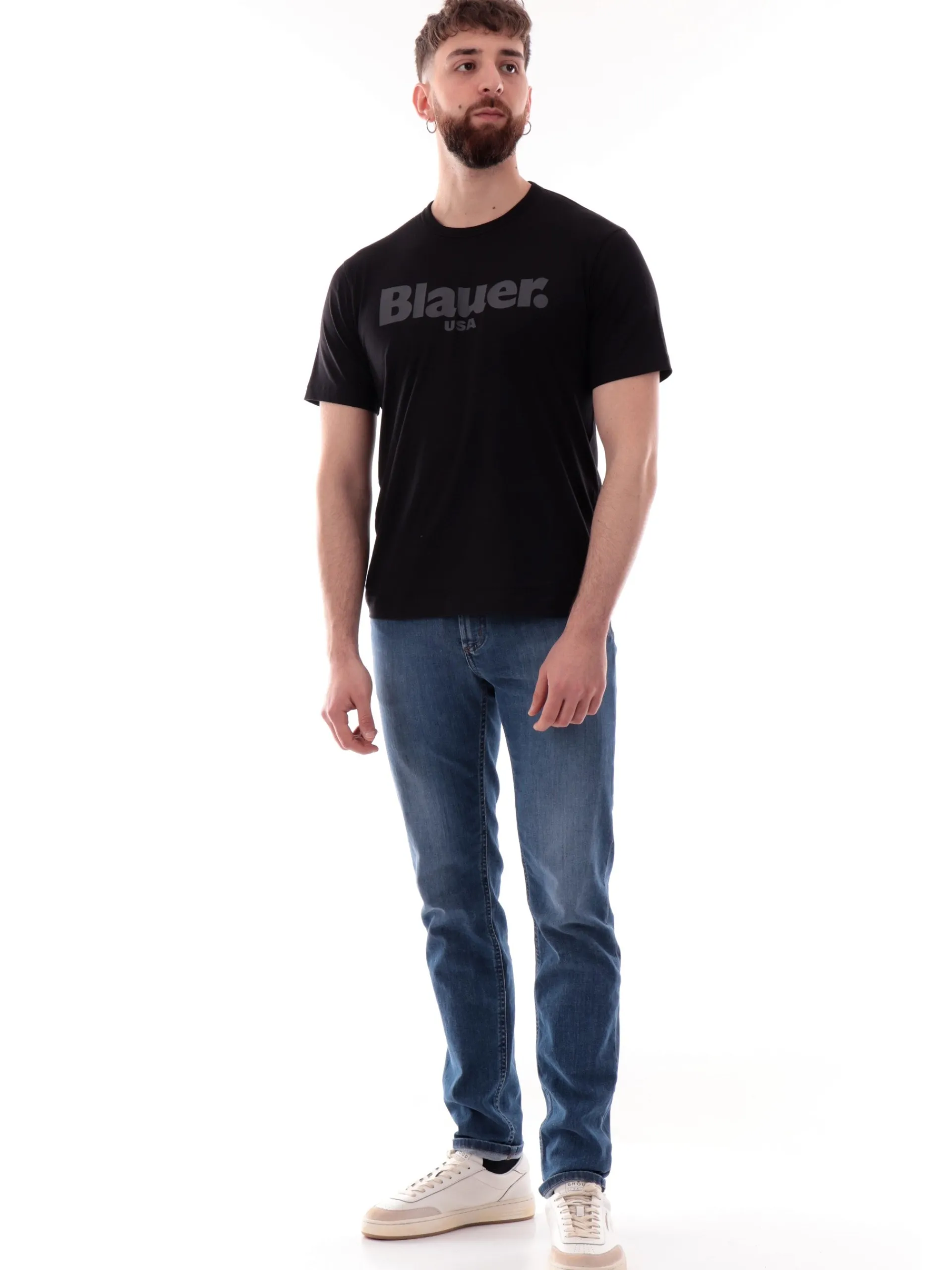 JECKERSON Jeans*Jeans Jordan blu da uomo Slim cinque tasche UPPA078DEN037