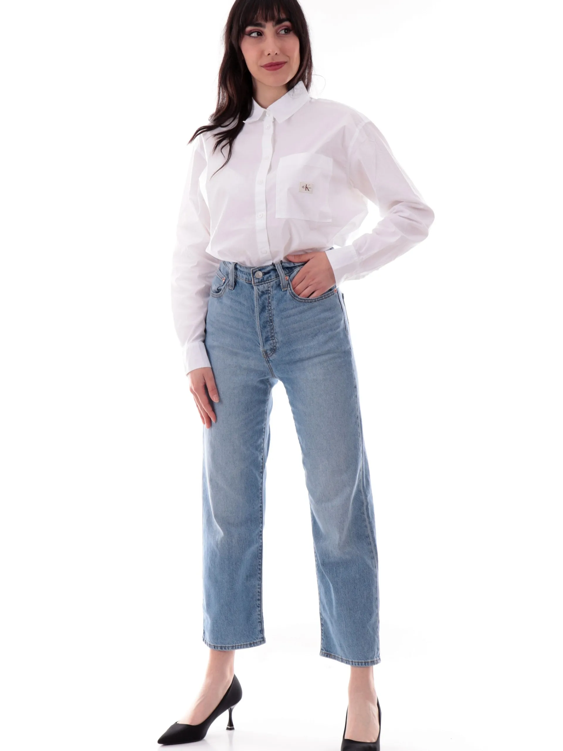 LEVIS Jeans*Jeans Ribcage Straight blu da donna Slim 7269302