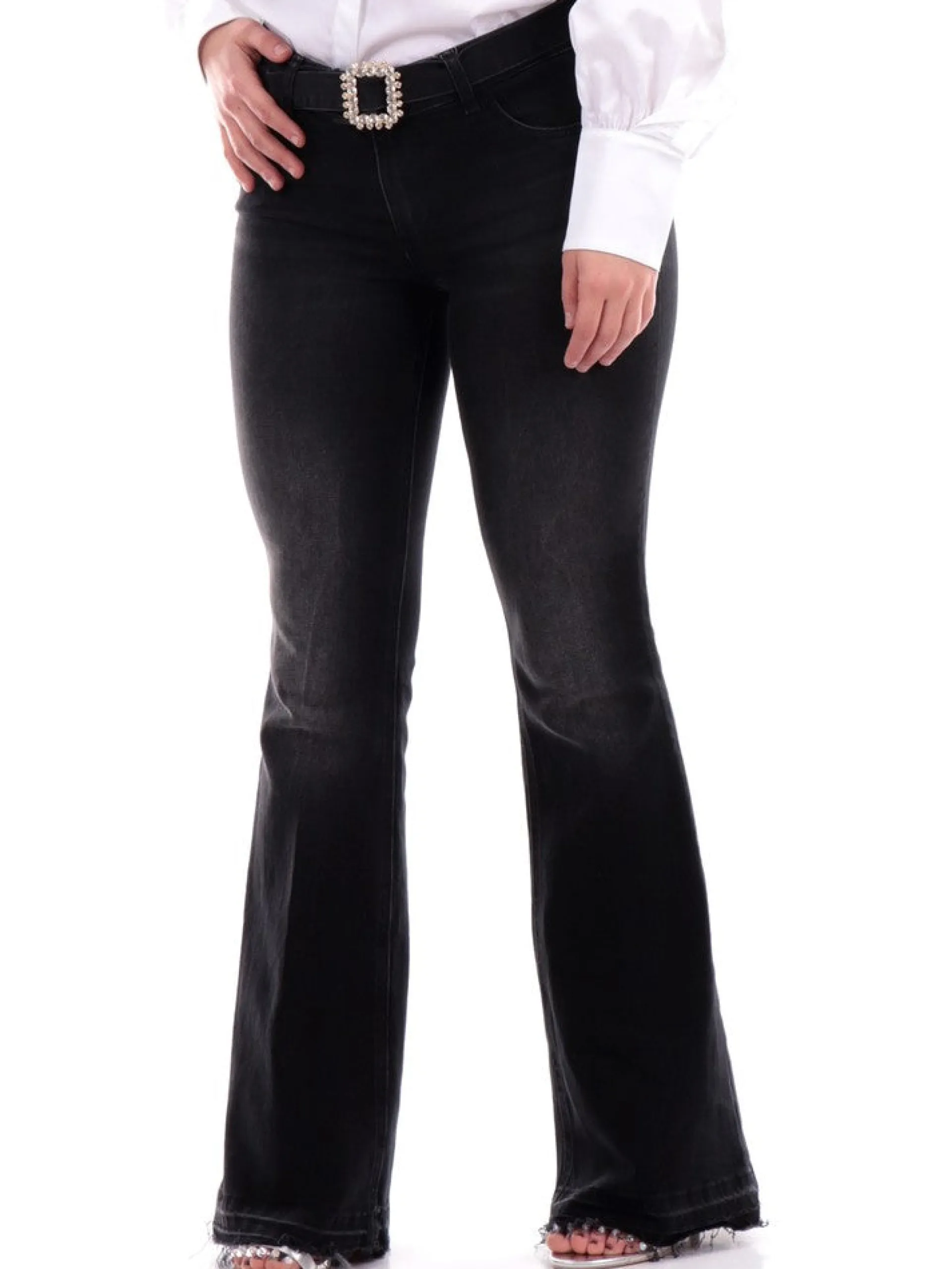 LIU JO MILANO Jeans*Jeans Liu Jo neri da donna con cintura UA4020D439