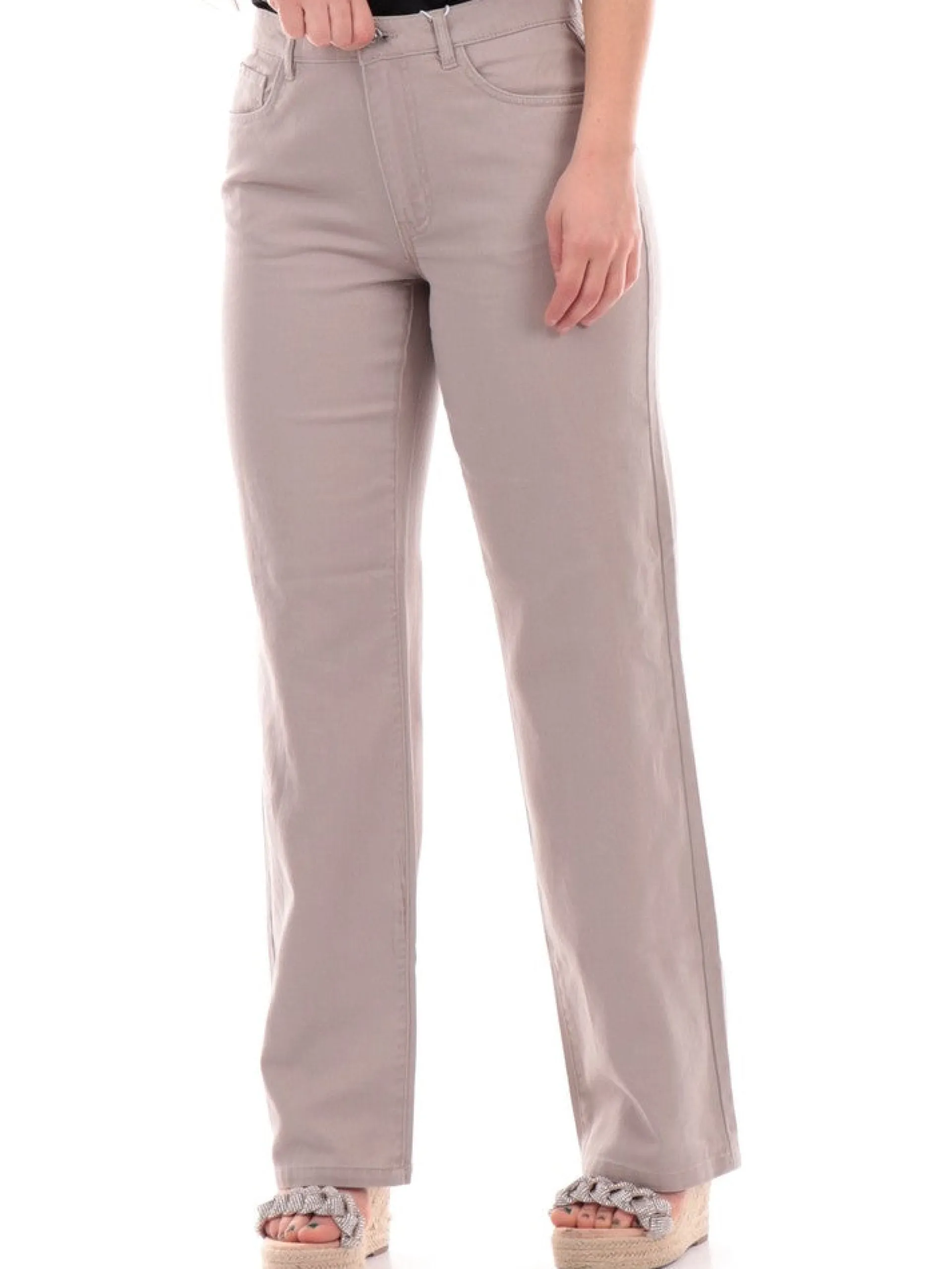 ONLY Pantaloni*Jeans grigi da donna Straight 15316577