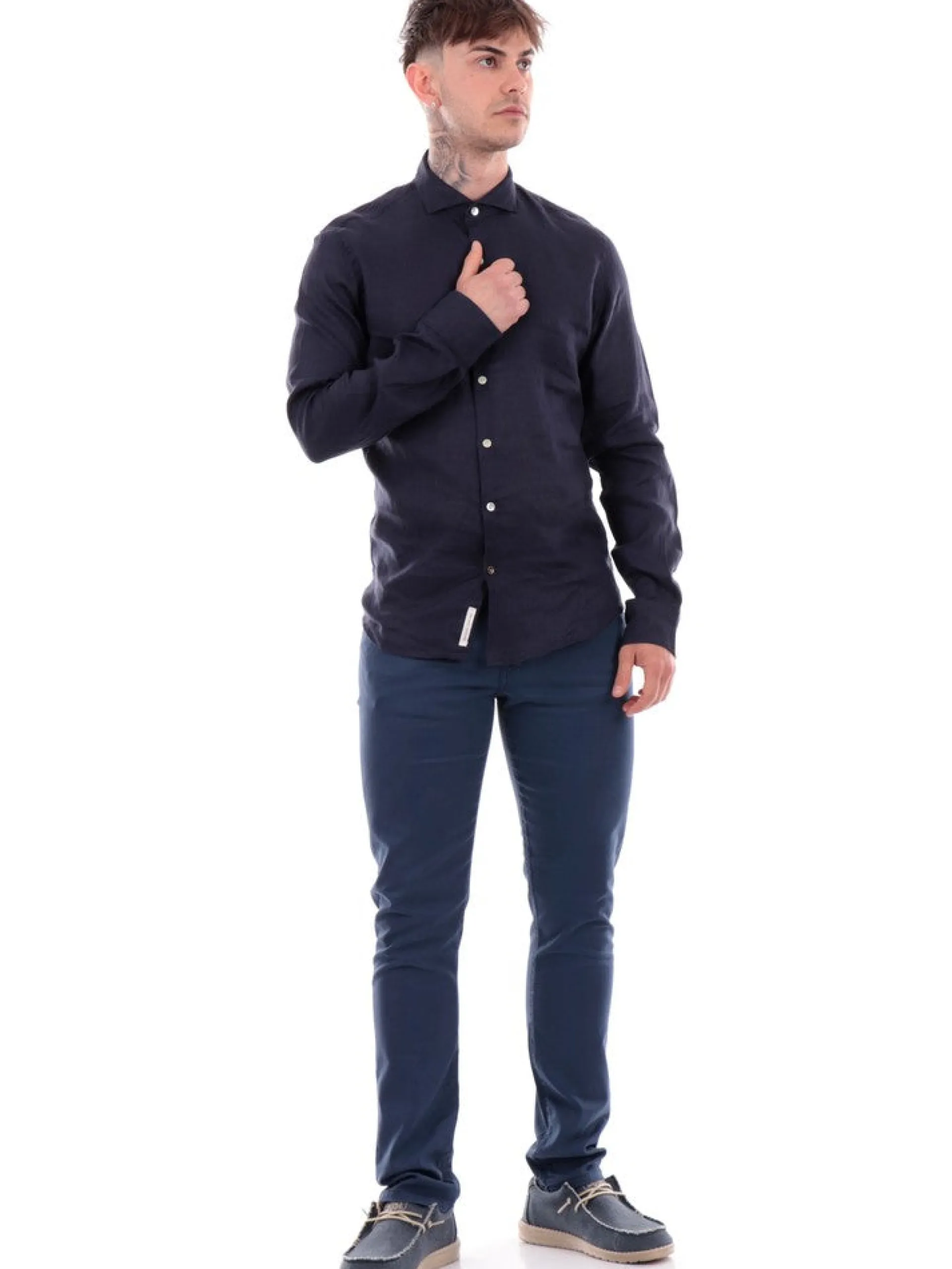 ROYROGERS Pantaloni*Jeans Roy Rogers blu da uomo 517 Plain Drill RU089P037127