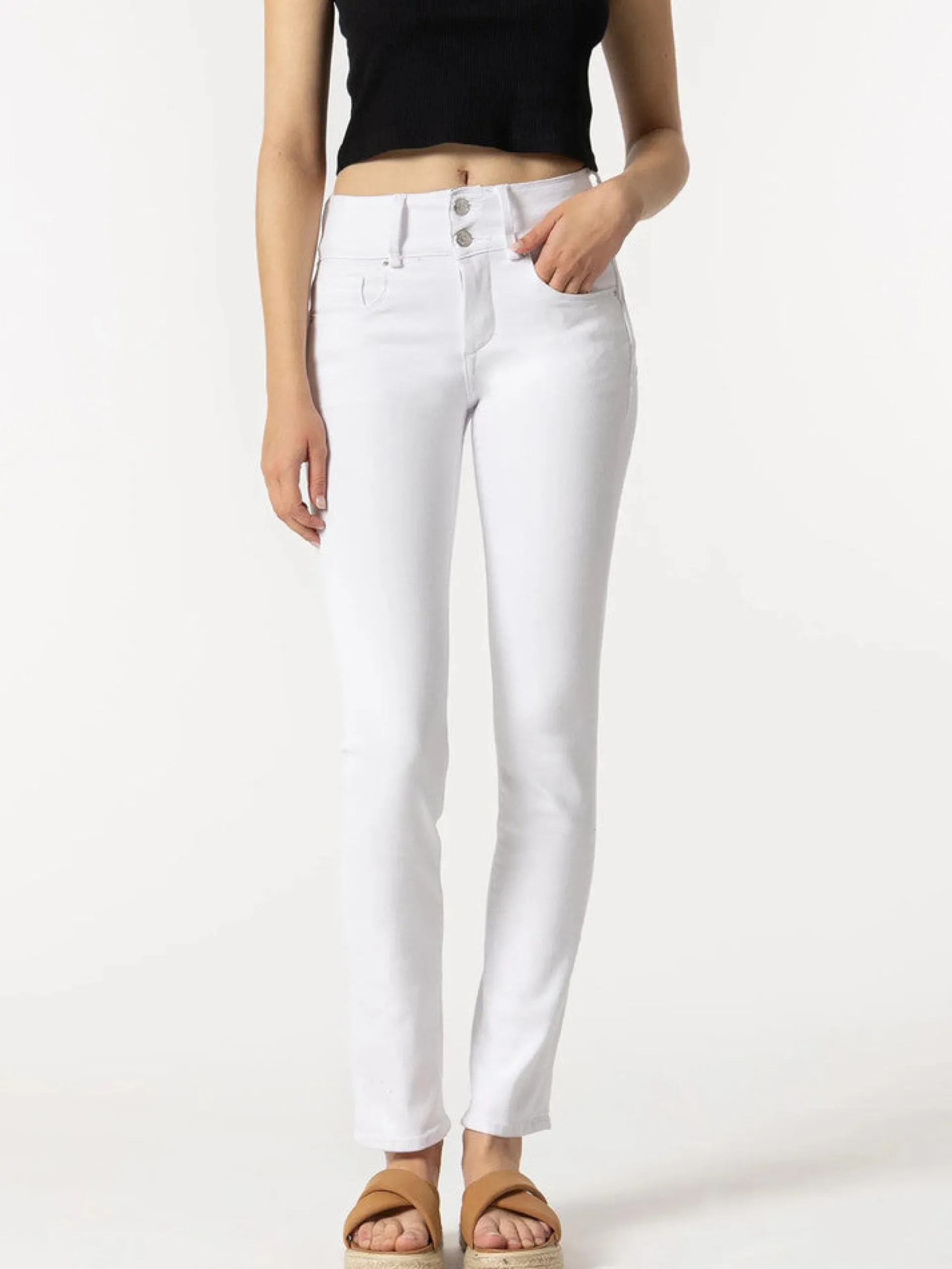 TIFFOSI Jeans*Jeans bianchi da donna a vita alta 10048883
