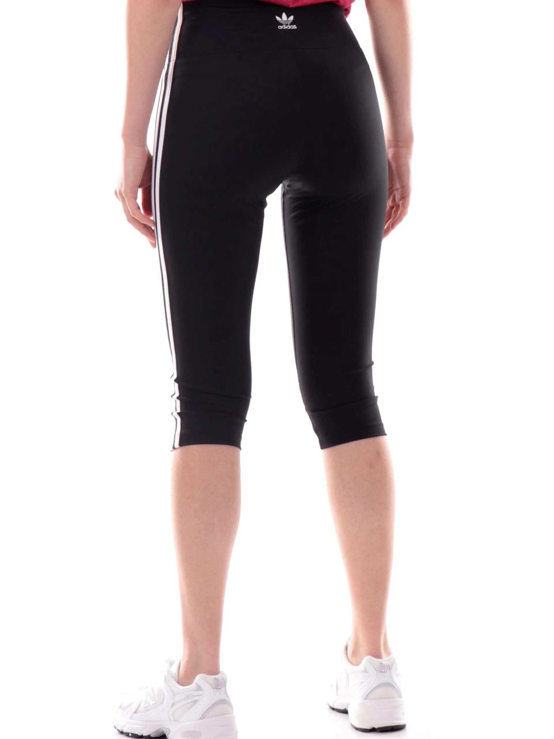 ADIDAS ORIGINALS Leggings*Leggings Adidas Capri neri da donna 3Stripes tessuto tecnico JD5019