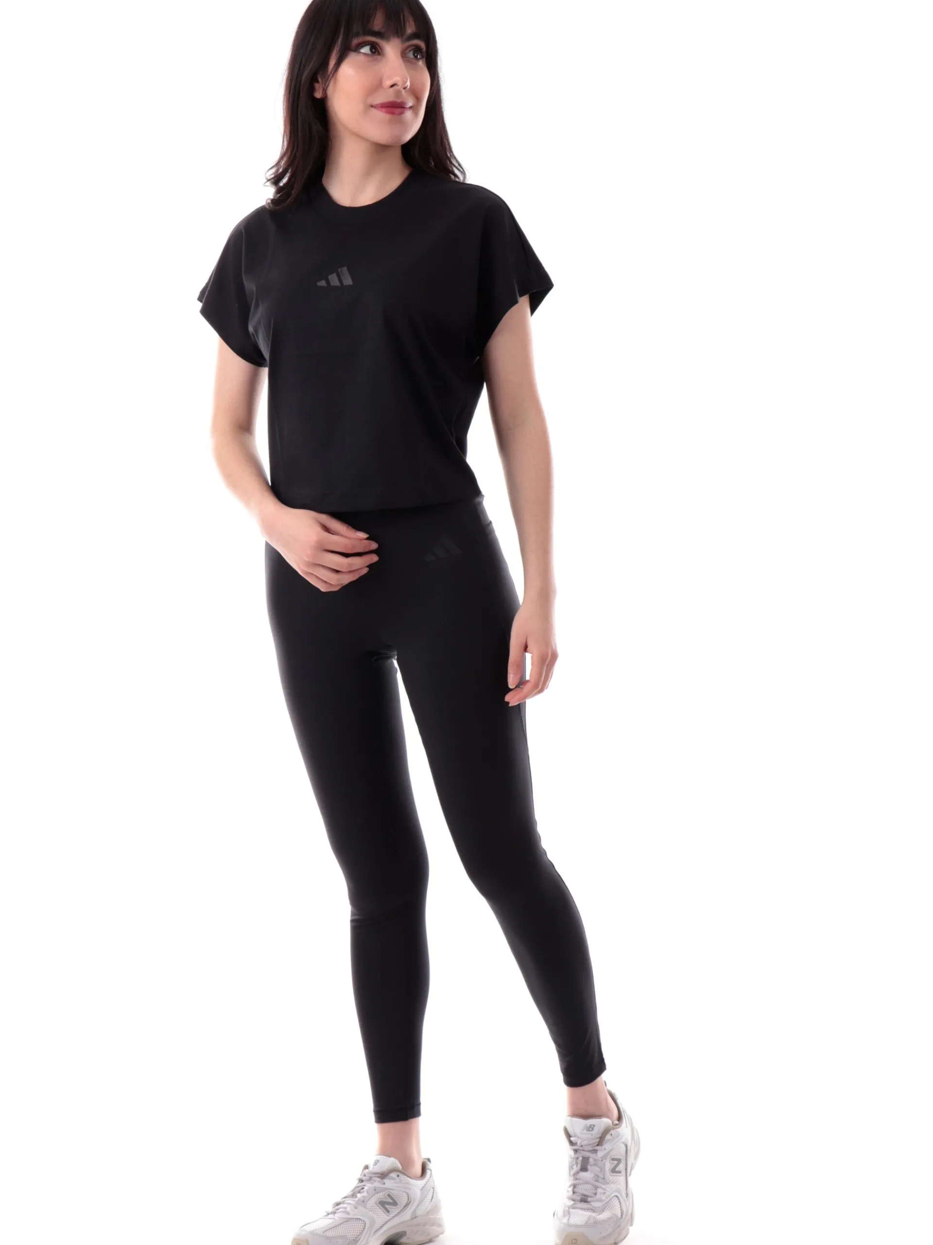 ADIDAS EQUIPMENT Leggings*Leggings Adidas neri da donna con logo Adidas stampato JF3414