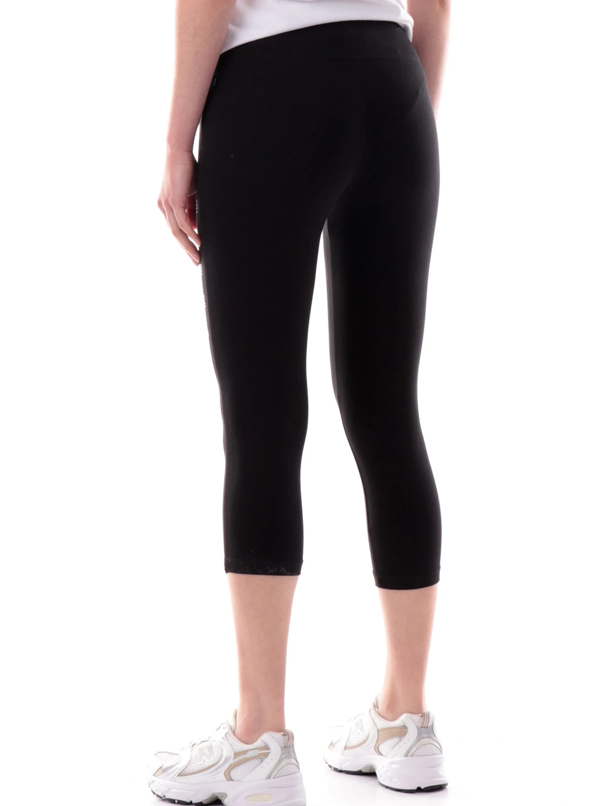 FREDDY Leggings*Leggings neri da donna corti con logo con glitter S25WCYLP2