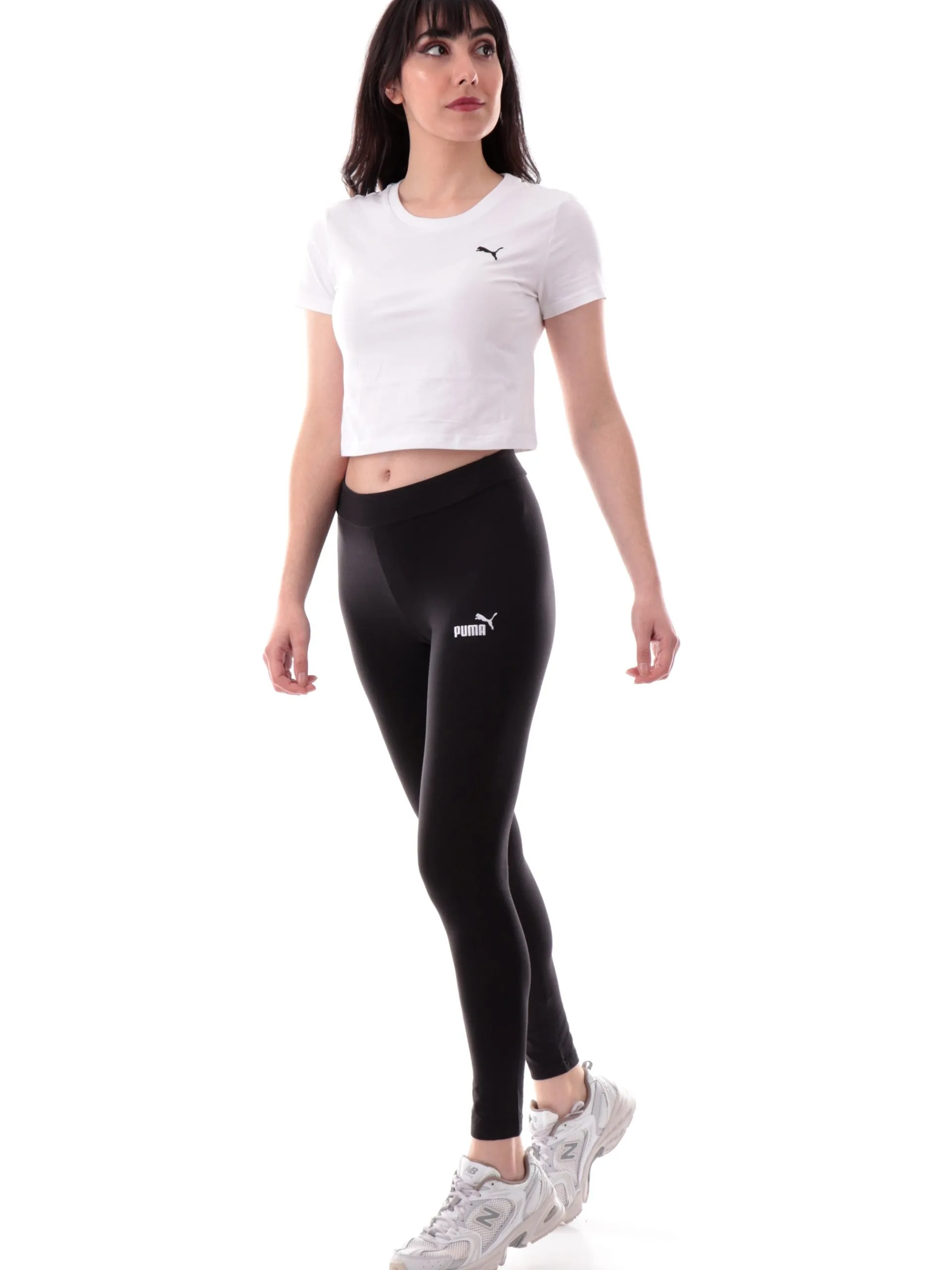 PUMA Leggings*Leggings neri da donna logo ricamato 682422
