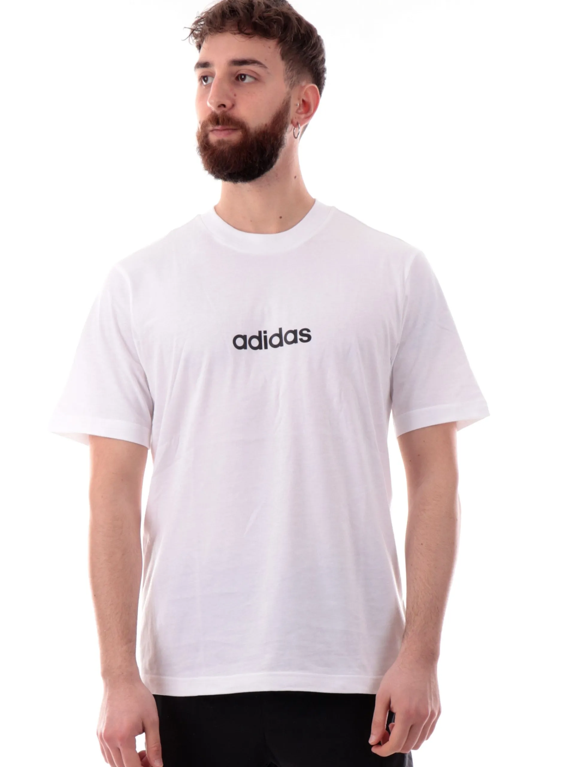 ADIDAS EQUIPMENT T-Shirt*Maglia Adidas bianca da uomo logo Adidas nero JE9000