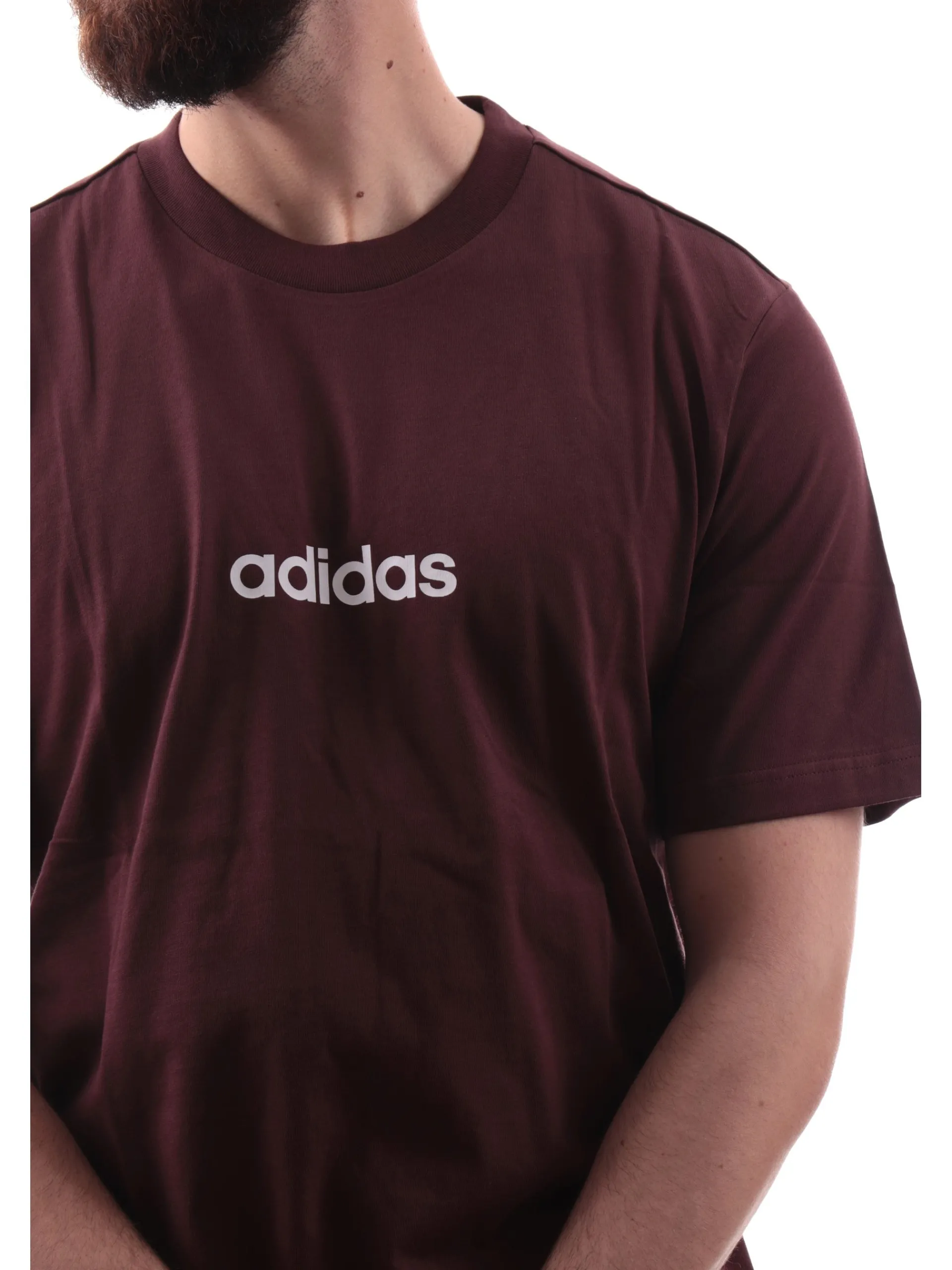 ADIDAS EQUIPMENT T-Shirt*Maglia Adidas bordeaux girocollo da uomo logo Adidas stampato JE8998