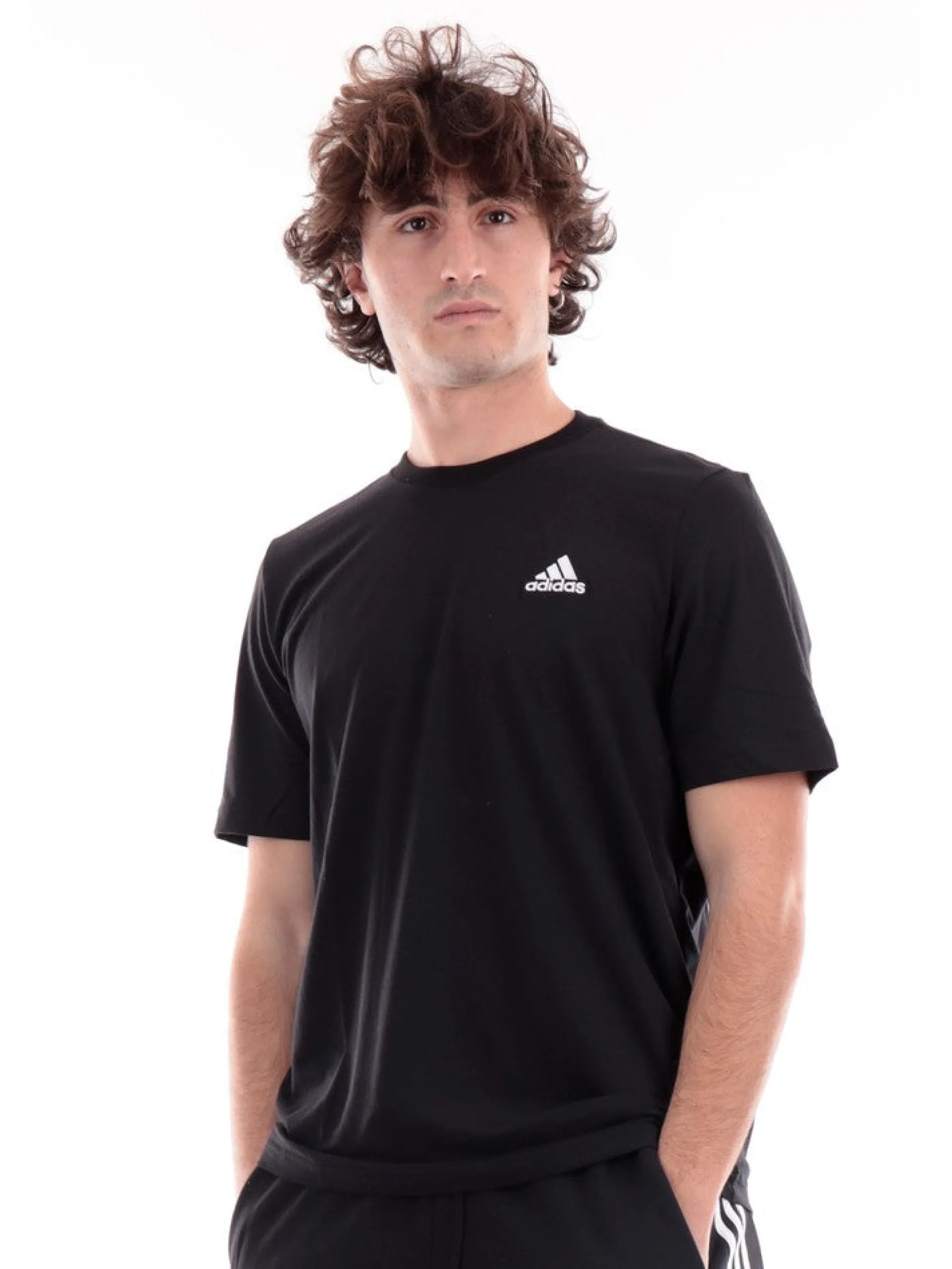 ADIDAS EQUIPMENT T-Shirt*Maglia Adidas nera da uomo, girocollo IC92