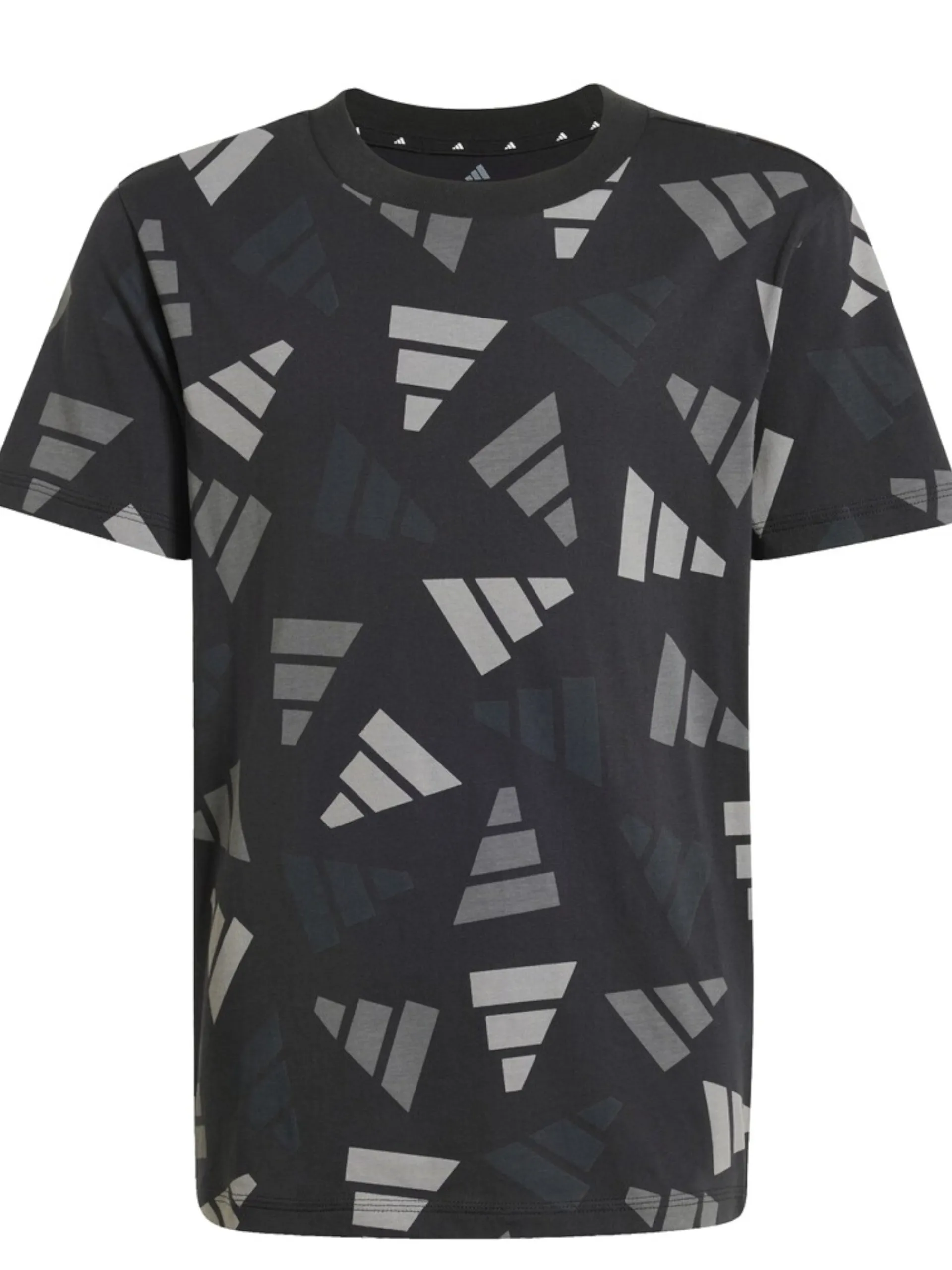 ADIDAS EQUIPMENT T-Shirt*Maglia Adidas nera logo all over da bambino JC7749