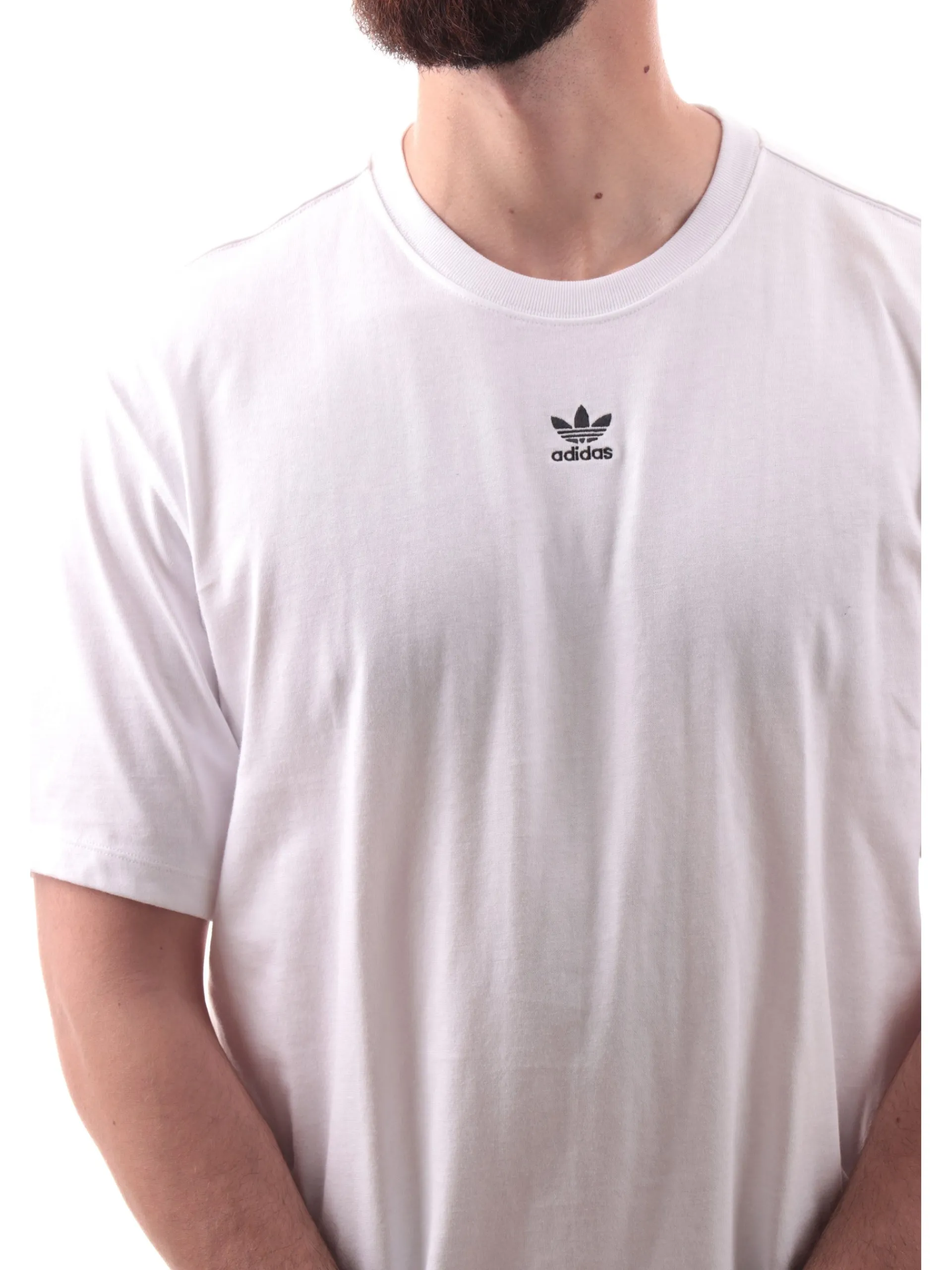 ADIDAS ORIGINALS T-Shirt*Maglia Adidas unisex uomo e donna bianca con trifoil nero