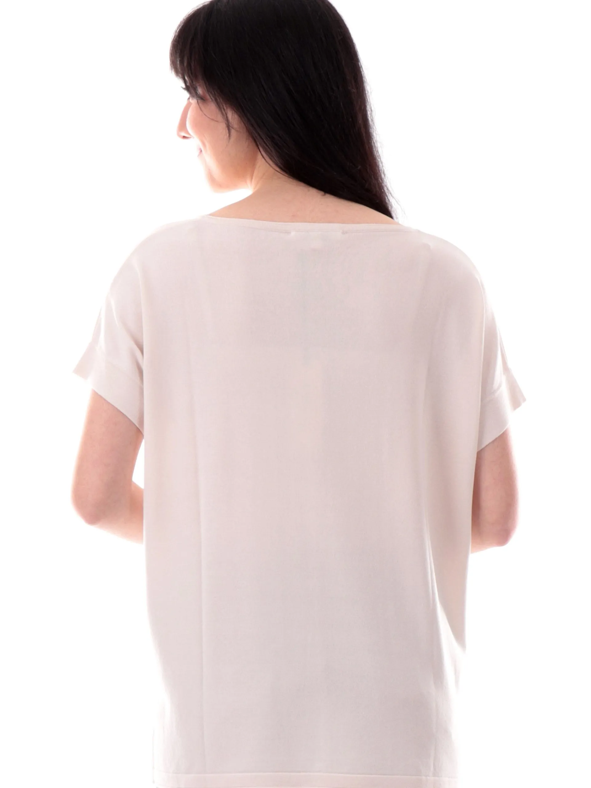 ANIS Maglie*Maglia beige scollo a barca da donna maniche kimono 251W6090