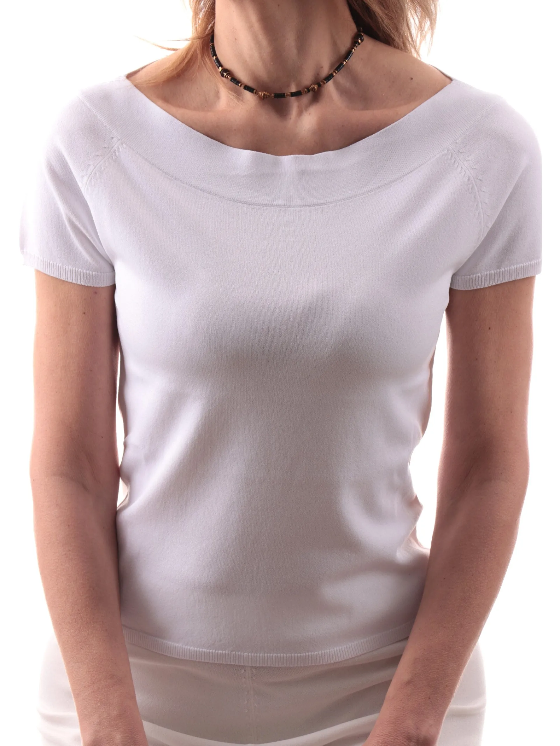 ANIS Maglie*Maglia bianca maniche aletta da donna Shiffer 251W6022
