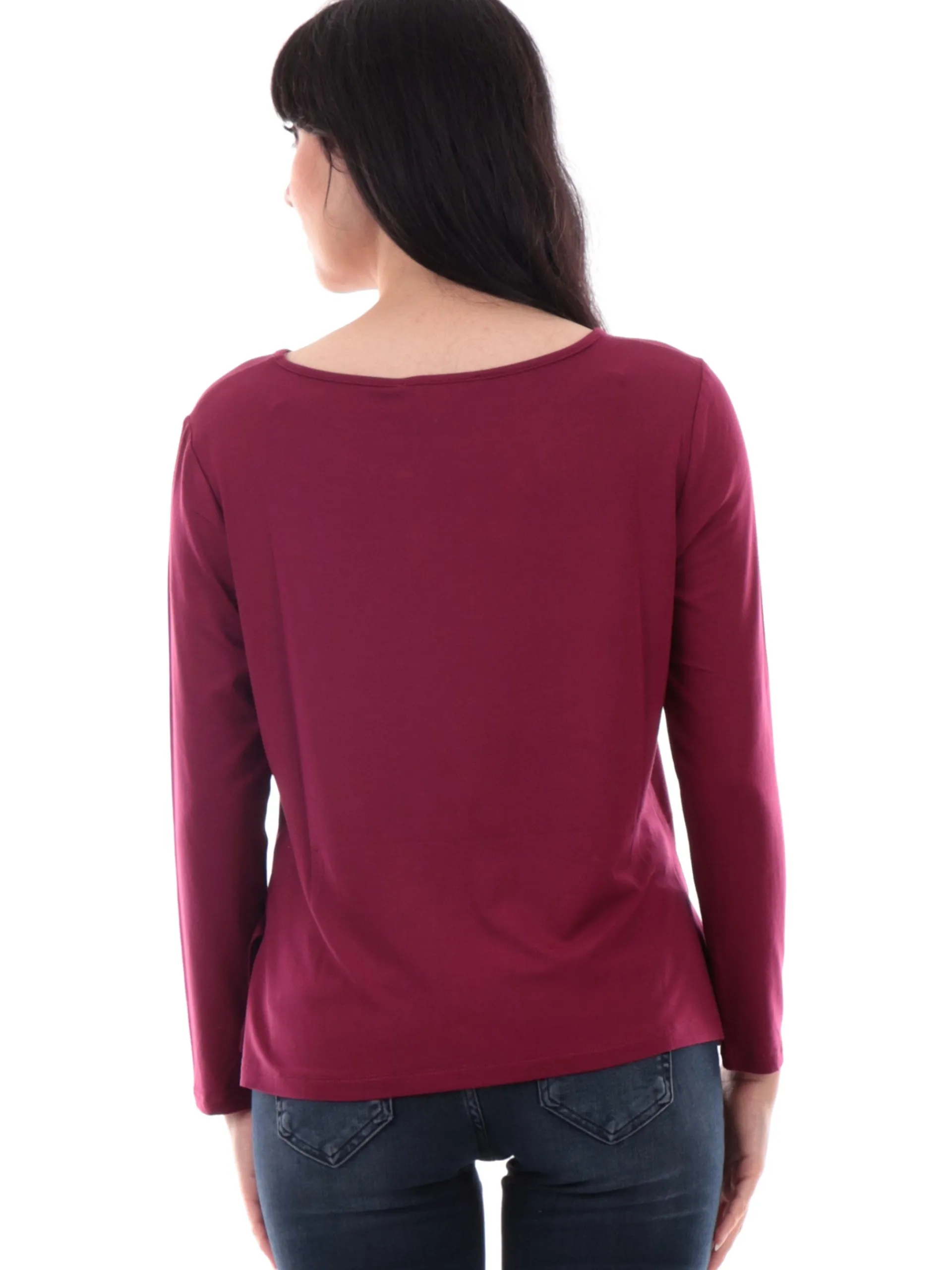 ANIS Maglie*Maglia fucsia da donna scollo a barca 245W1185