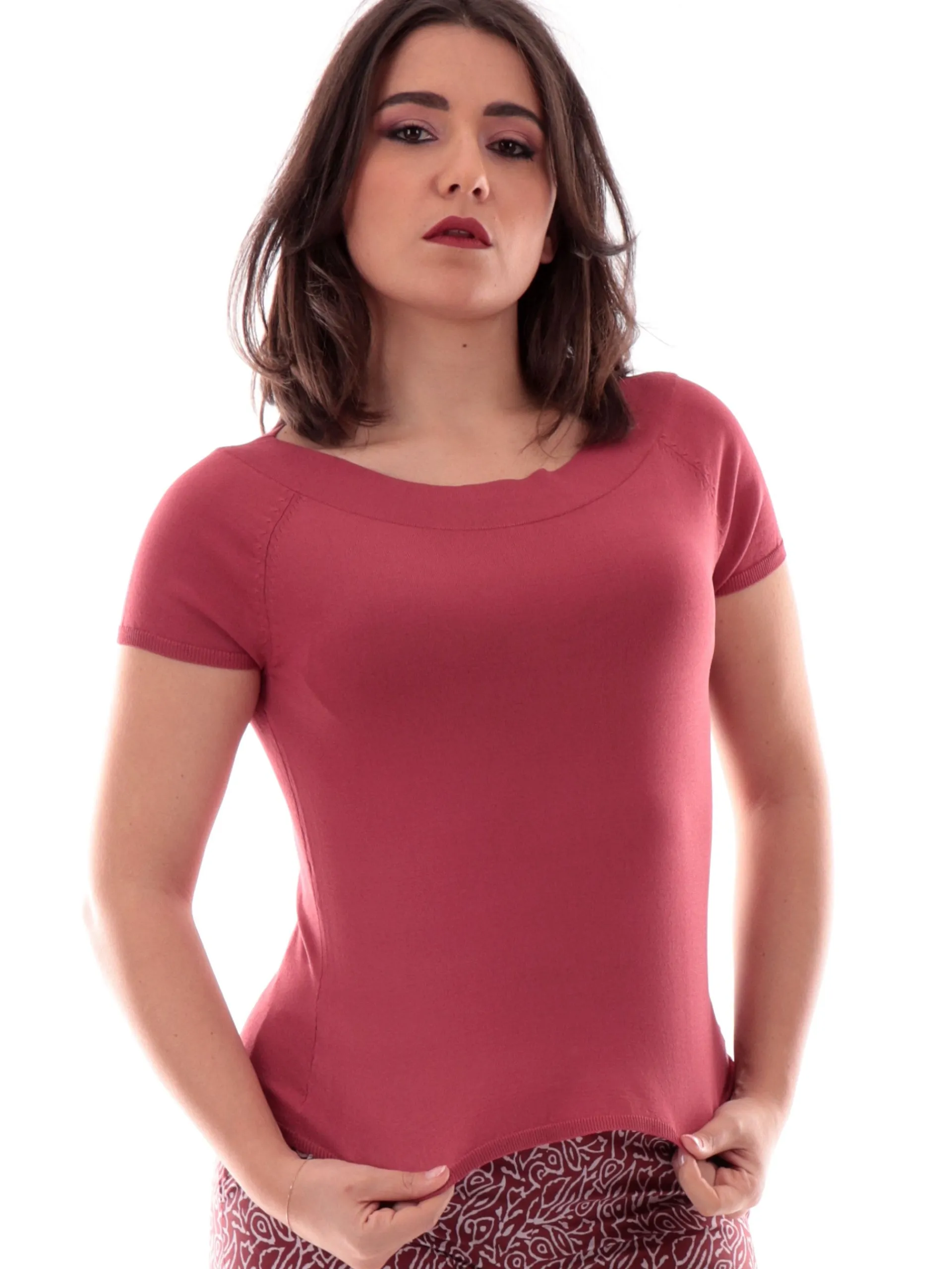 ANIS Maglie*Maglia fucsia maniche aletta da donna Shiffer 251W6022