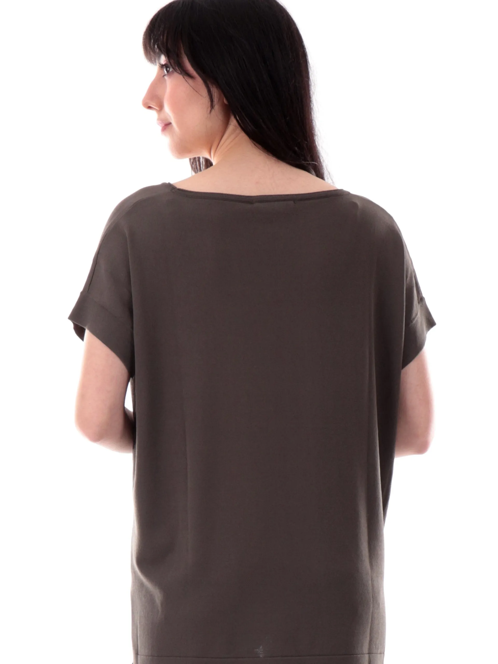 ANIS Maglie*Maglia verde scollo a barca da donna maniche kimono 251W6090