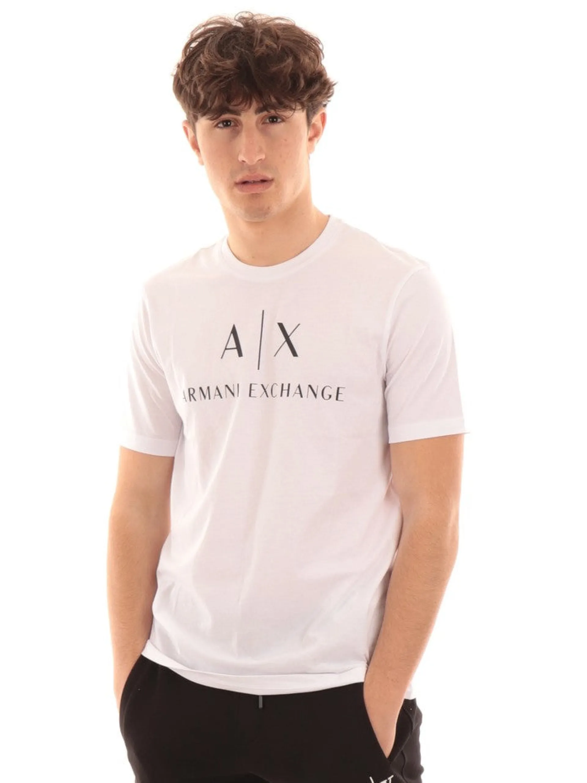ARMANI EXCHANGE T-Shirt*Maglia AX bianca da uomo 8NZTCJZ8H4Z