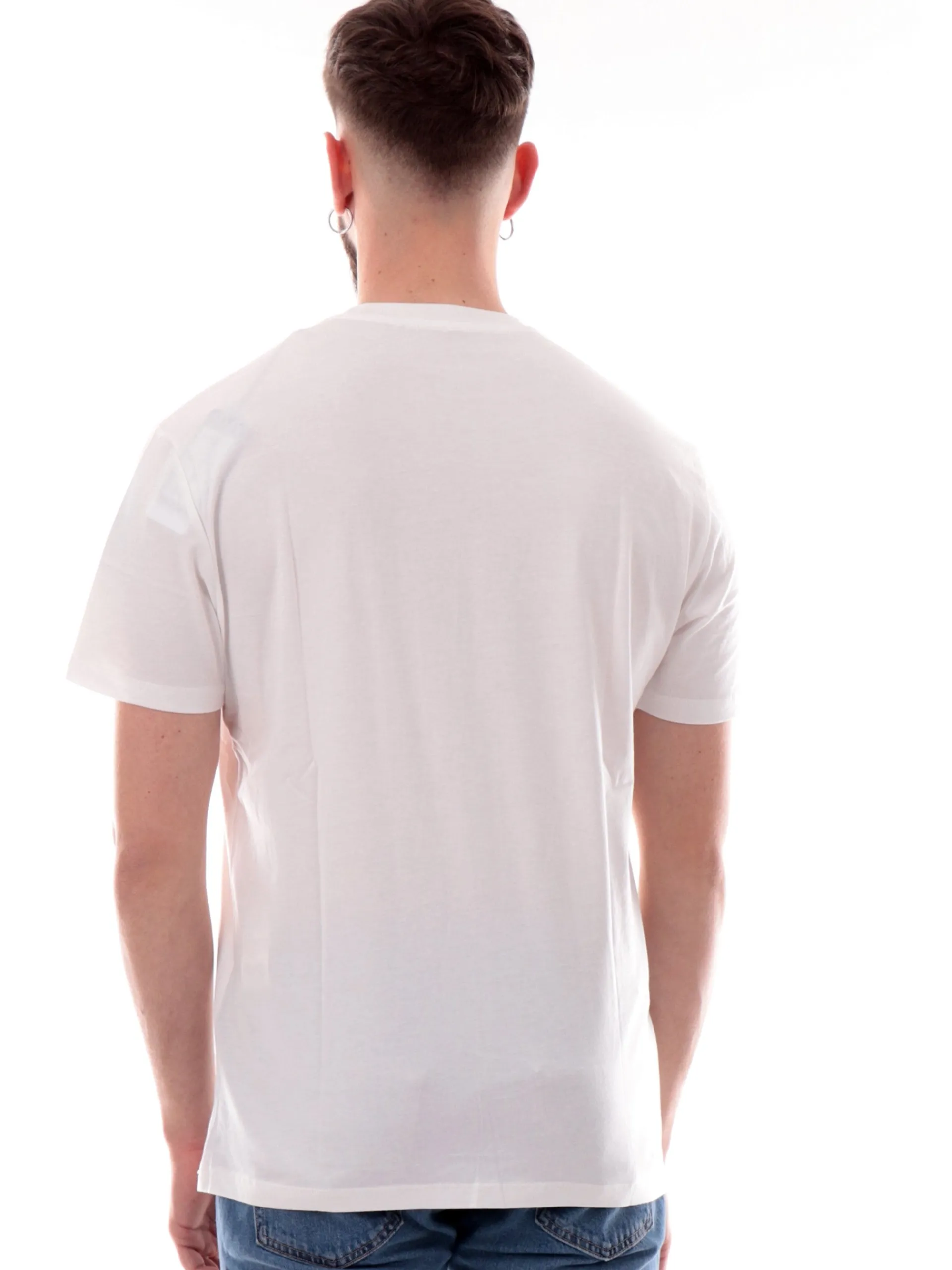 ARMANI EXCHANGE T-Shirt*Maglia AX bianca da uomo patch Armani gommato XM000787AF12308