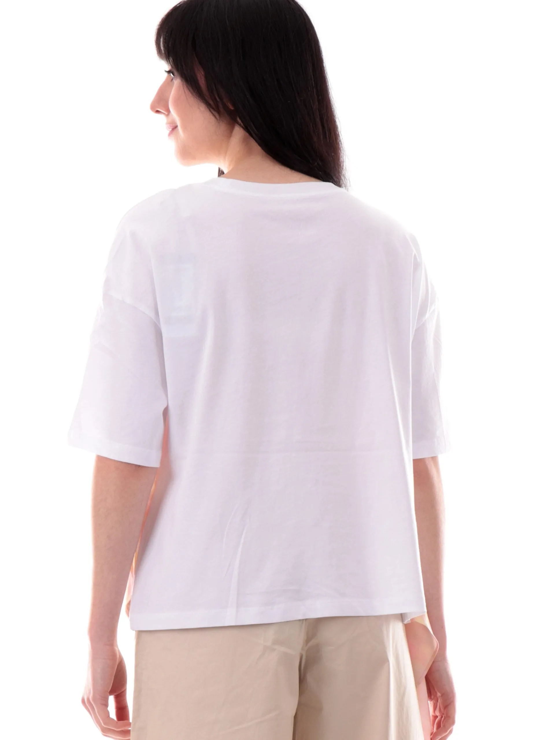 ARMANI EXCHANGE Maglie*Maglia AX bianca da donna in doppio tessuto