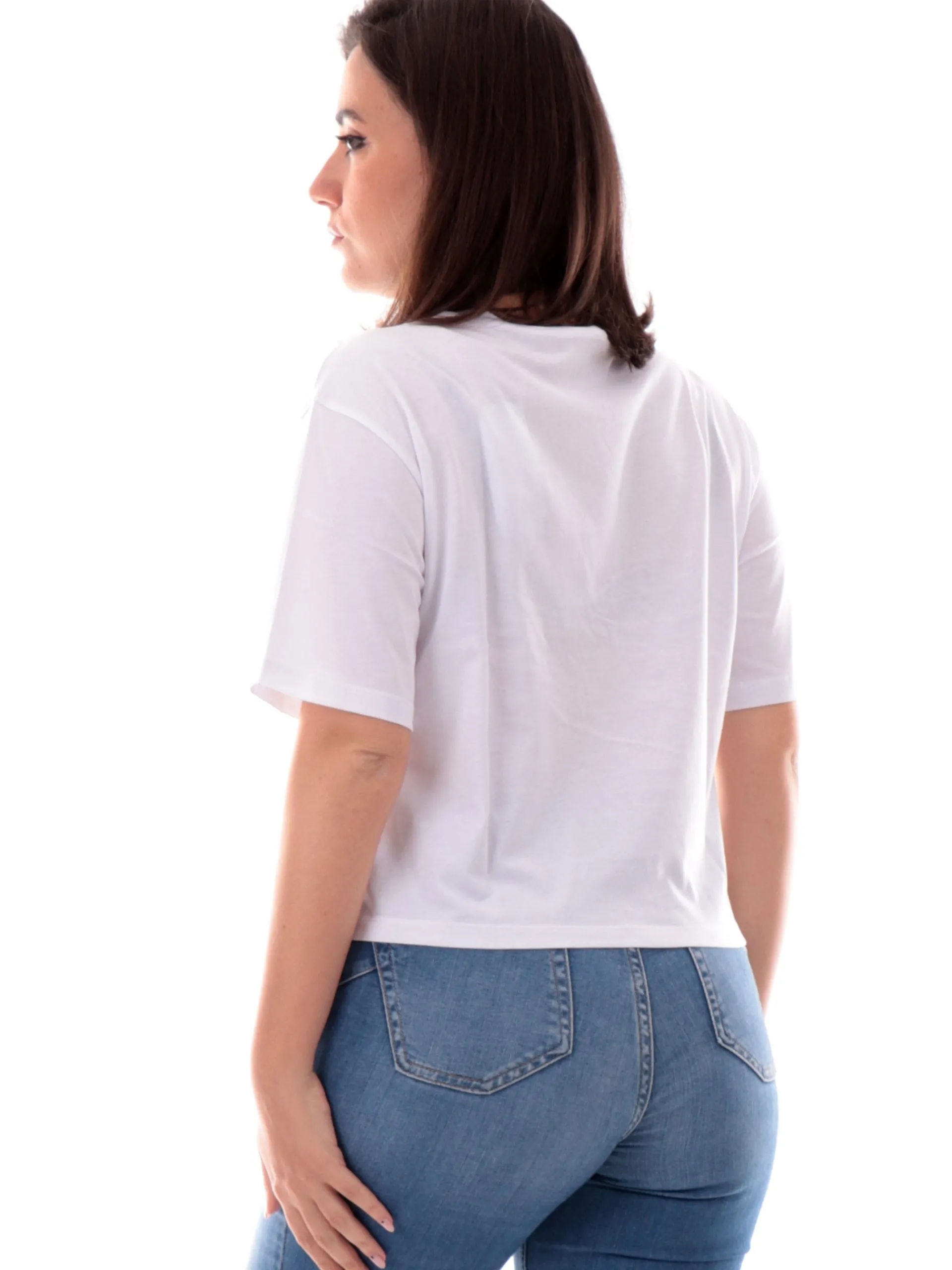 ARMANI EXCHANGE T-Shirt*Maglia AX bianca con strass da donna vestibilità morbida XW000102AF10359 U0002