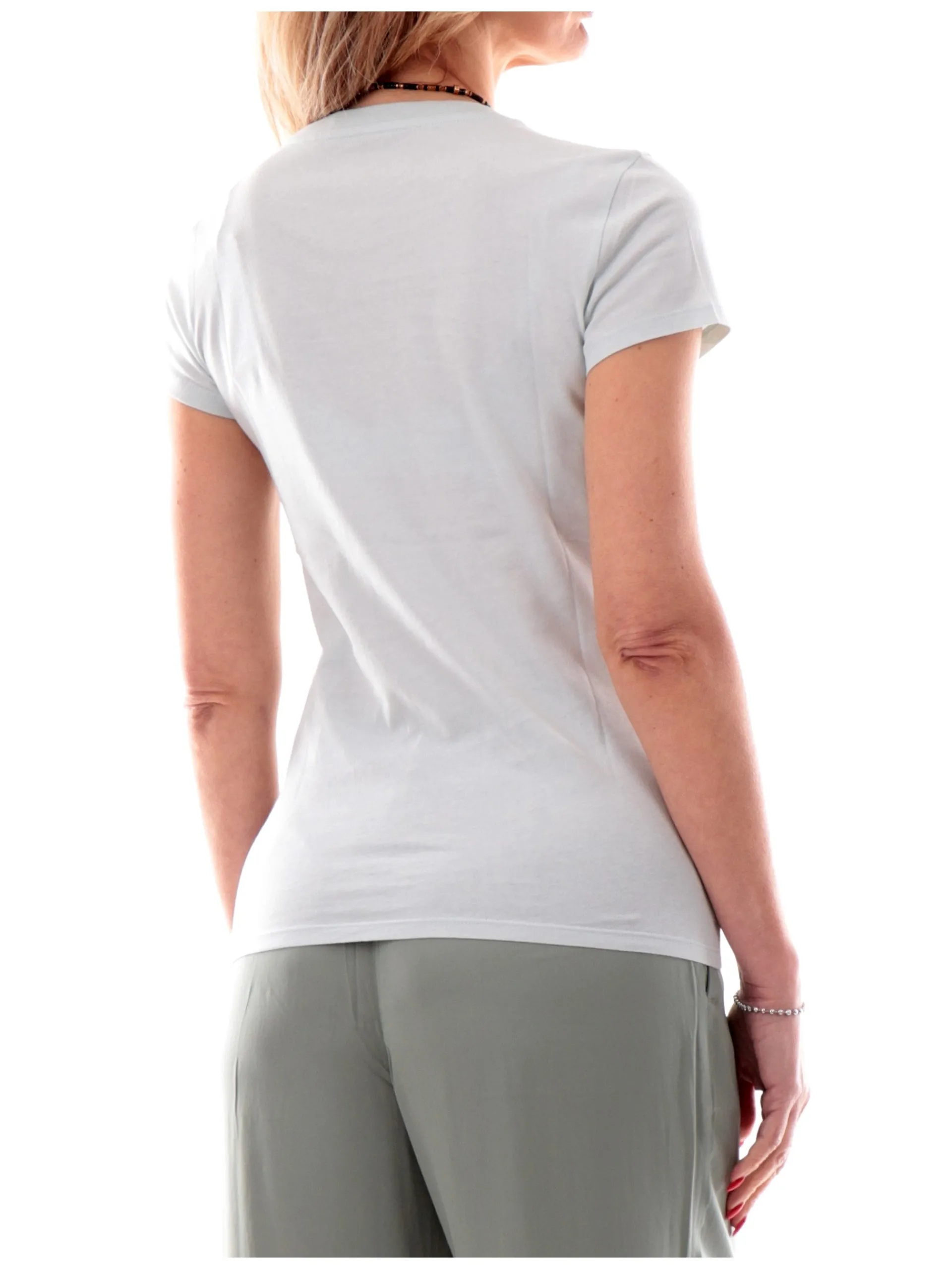 ARMANI EXCHANGE T-Shirt*Maglia AX con paillettes verde da donna 8NYTDLYJ73Z