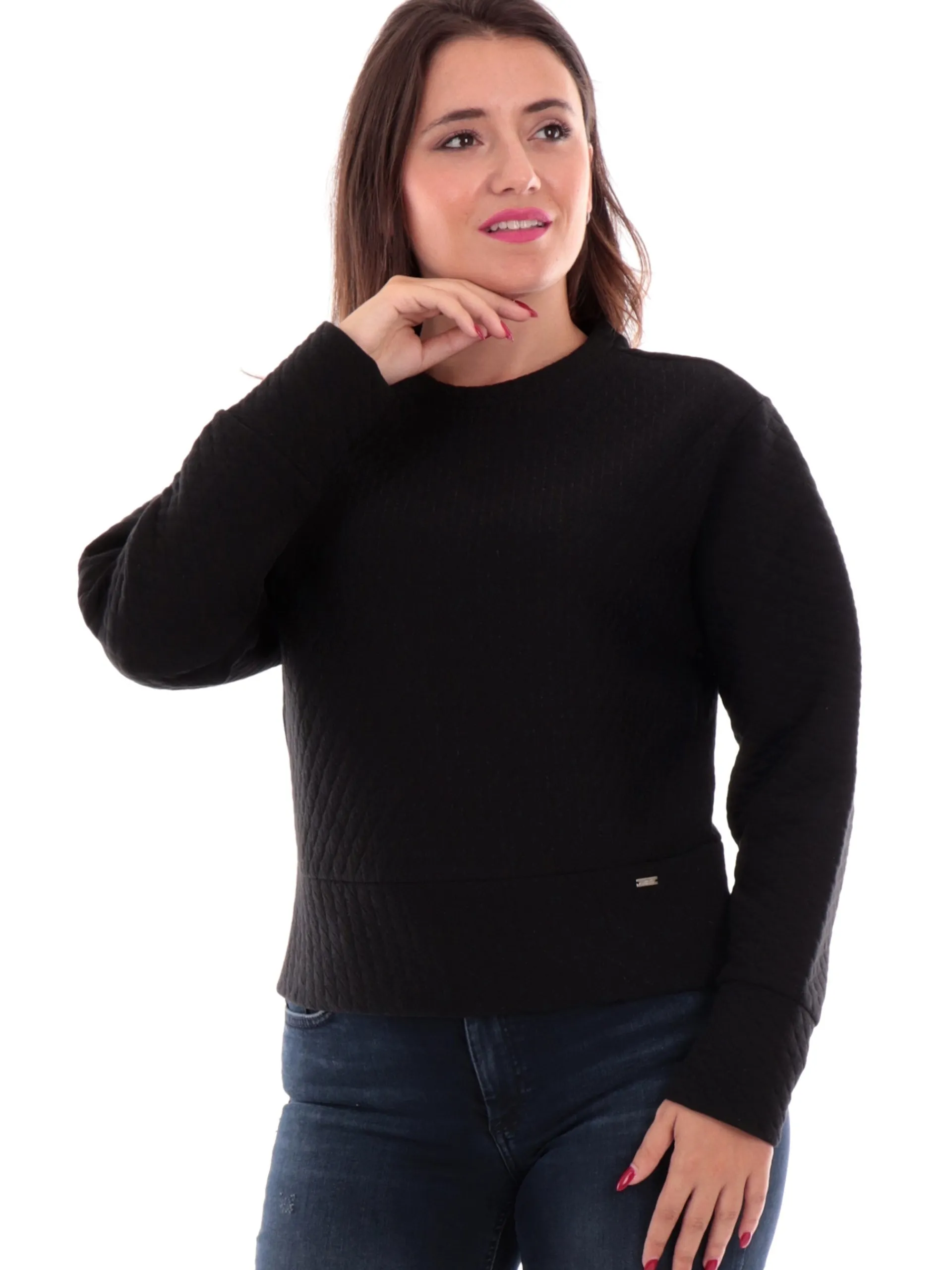 ARMANI EXCHANGE Felpe*Maglia nera da donna 6DYM44YJHHZ