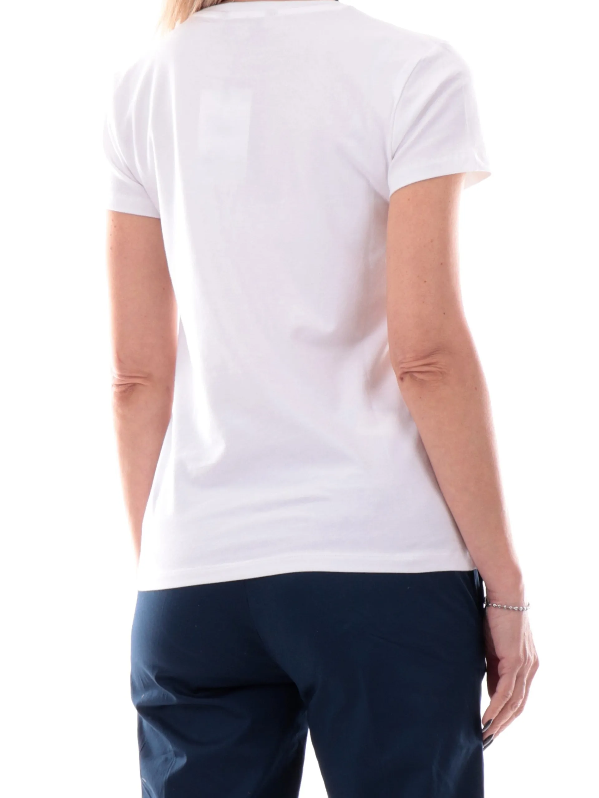 BARBOUR T-Shirt*Maglia Highlands bianca da donna con stampa cani LTS0669