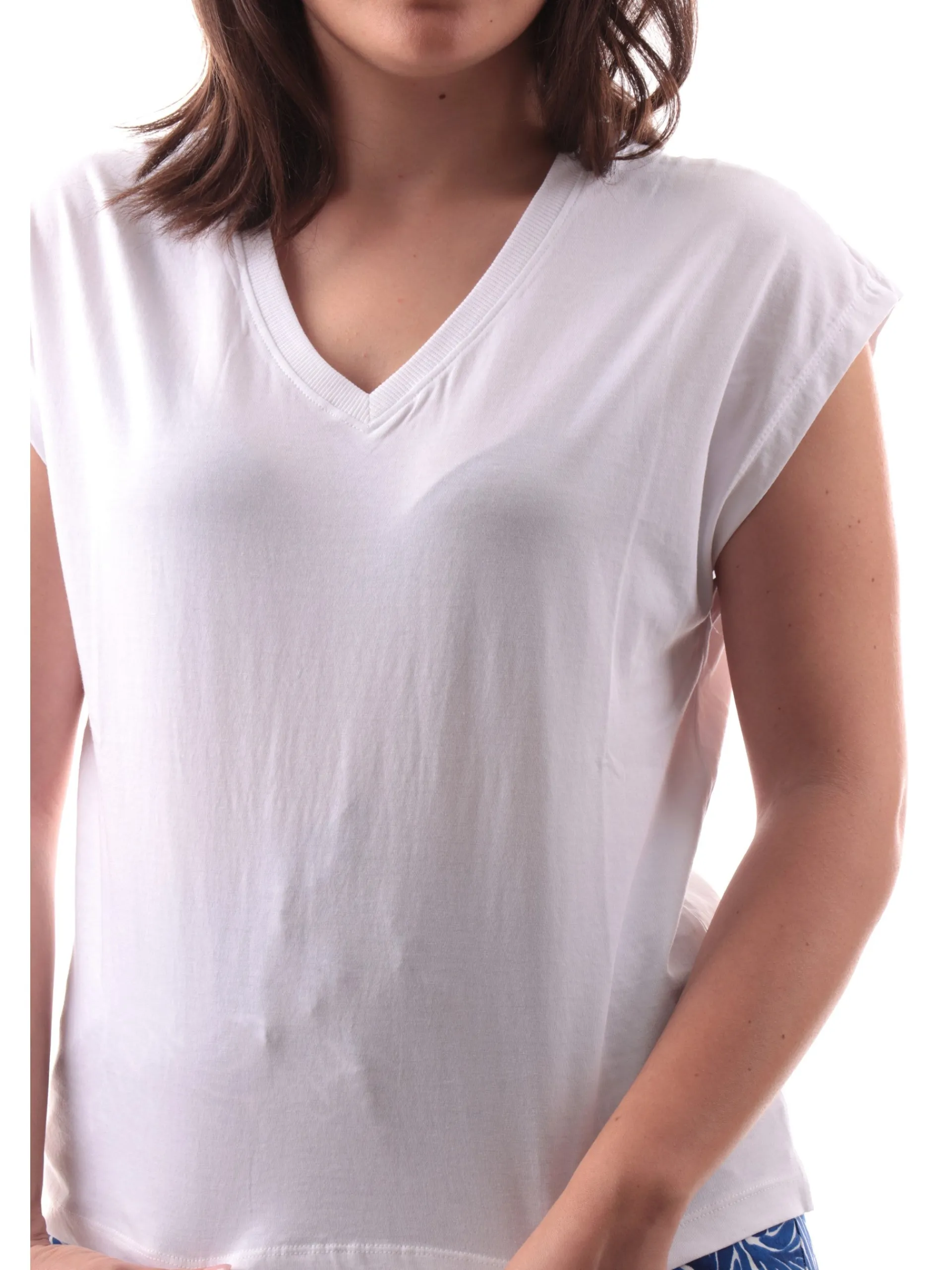 TIFFOSI T-Shirt*Maglia bianca scollo a V basic tee Charlize donna 10059233001