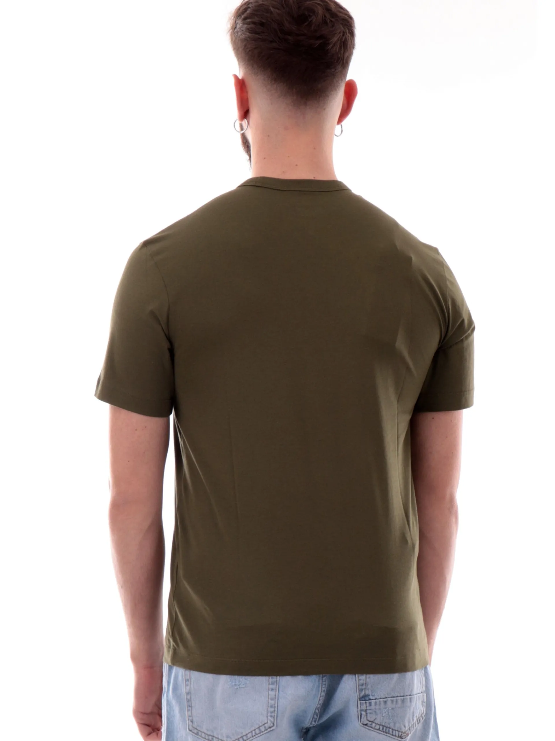BLAUER T-Shirt*Maglia verde da uomo Irving logo lato cuore H02196004547