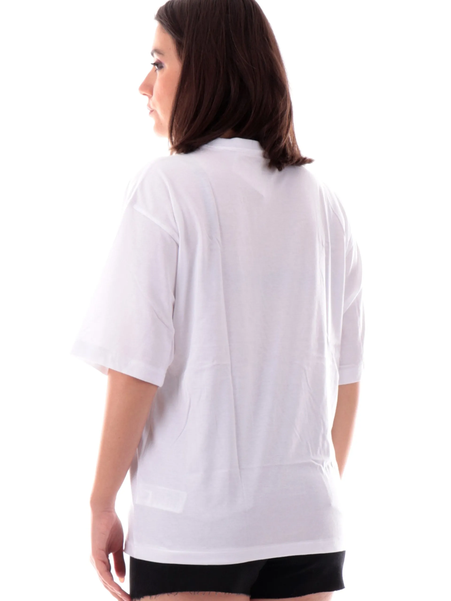CALVIN KLEIN T-Shirt*Maglia bianca girocollo da donna con stampa CK LV047B827G YAA