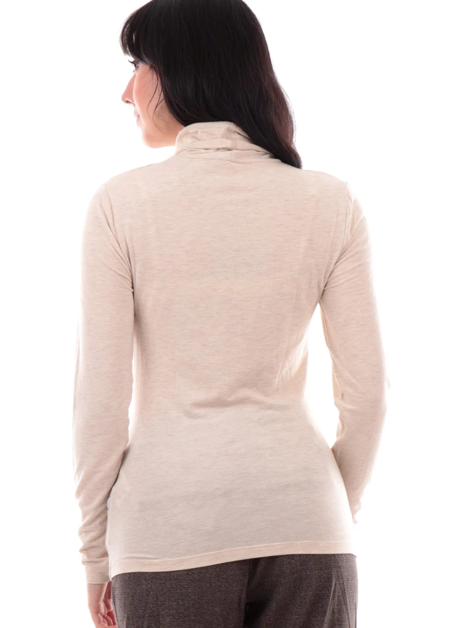ONLY Maglie*Maglia collo alto beige dolcevita da Donna 15330651