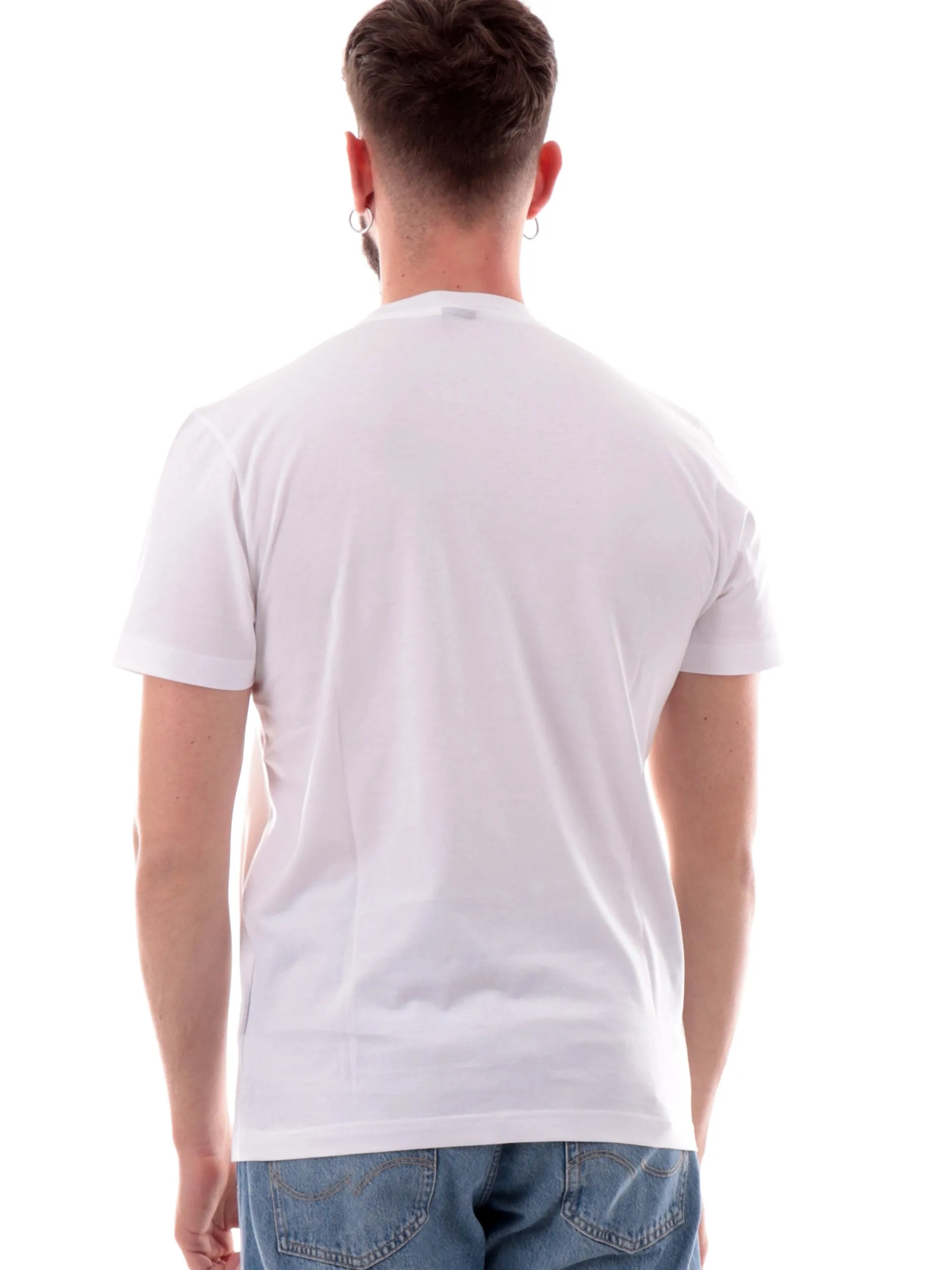 COLMAR T-Shirt*Maglia bianca da uomo girocollo logo lato cuore 75236SH