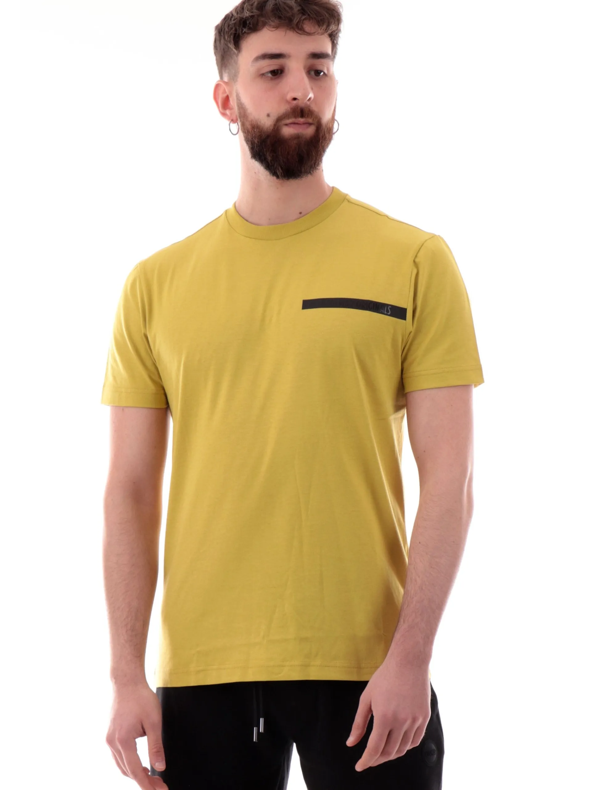 COLMAR T-Shirt*Maglia gialla da uomo girocollo logo lato cuore 75236SH
