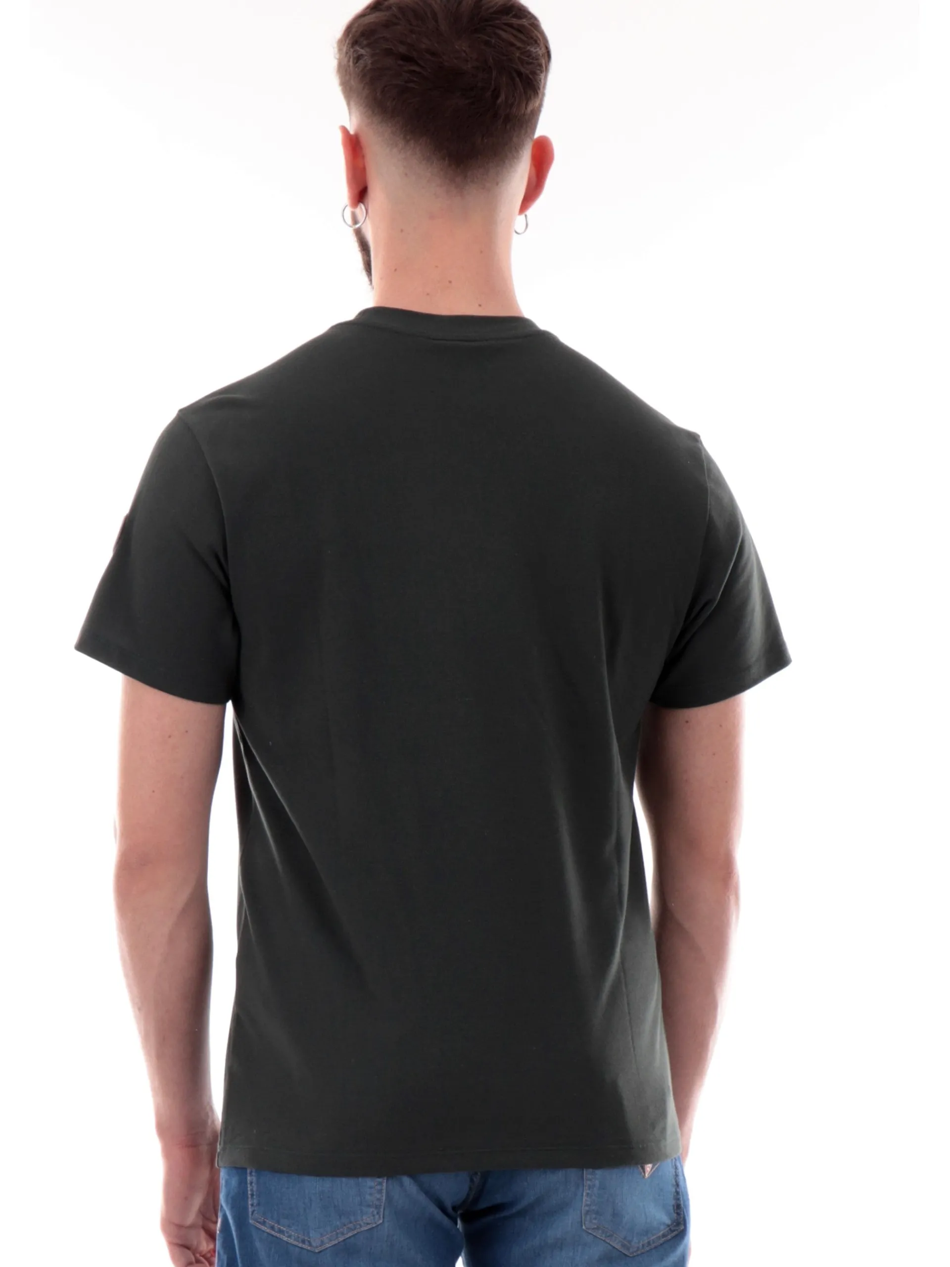 COLMAR T-Shirt*Maglia verde girocollo da uomo con patch gommato 75207XH
