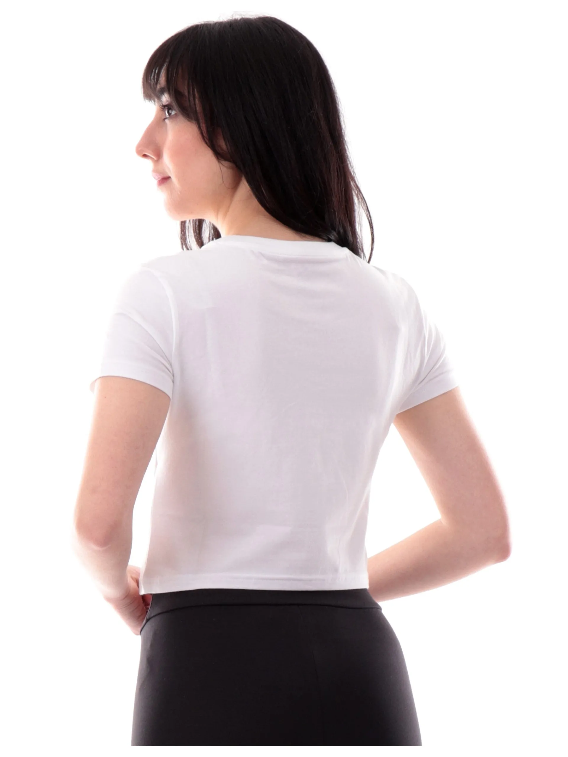 PUMA T-Shirt*Maglia crop bianca da donna logo ricamato 629745