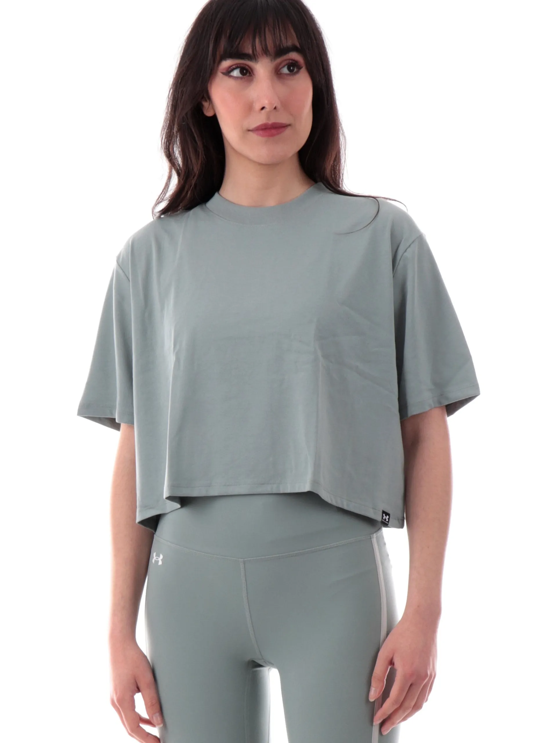 UNDER ARMOUR T-Shirt*Maglia crop verde da donna vestibilità morbida 13897210