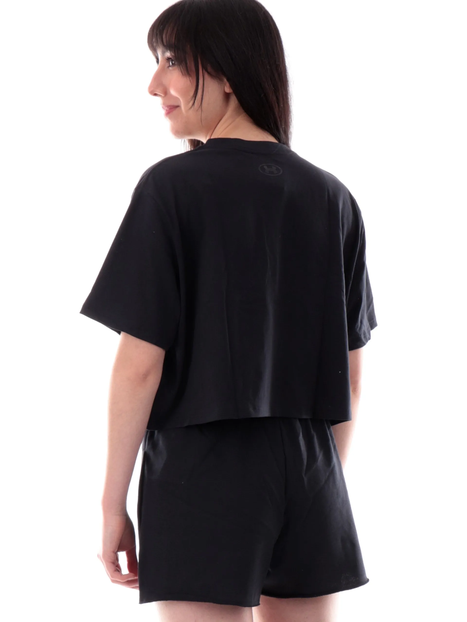 UNDER ARMOUR T-Shirt*Maglia crop nera da donna vestibilità morbida 13897210