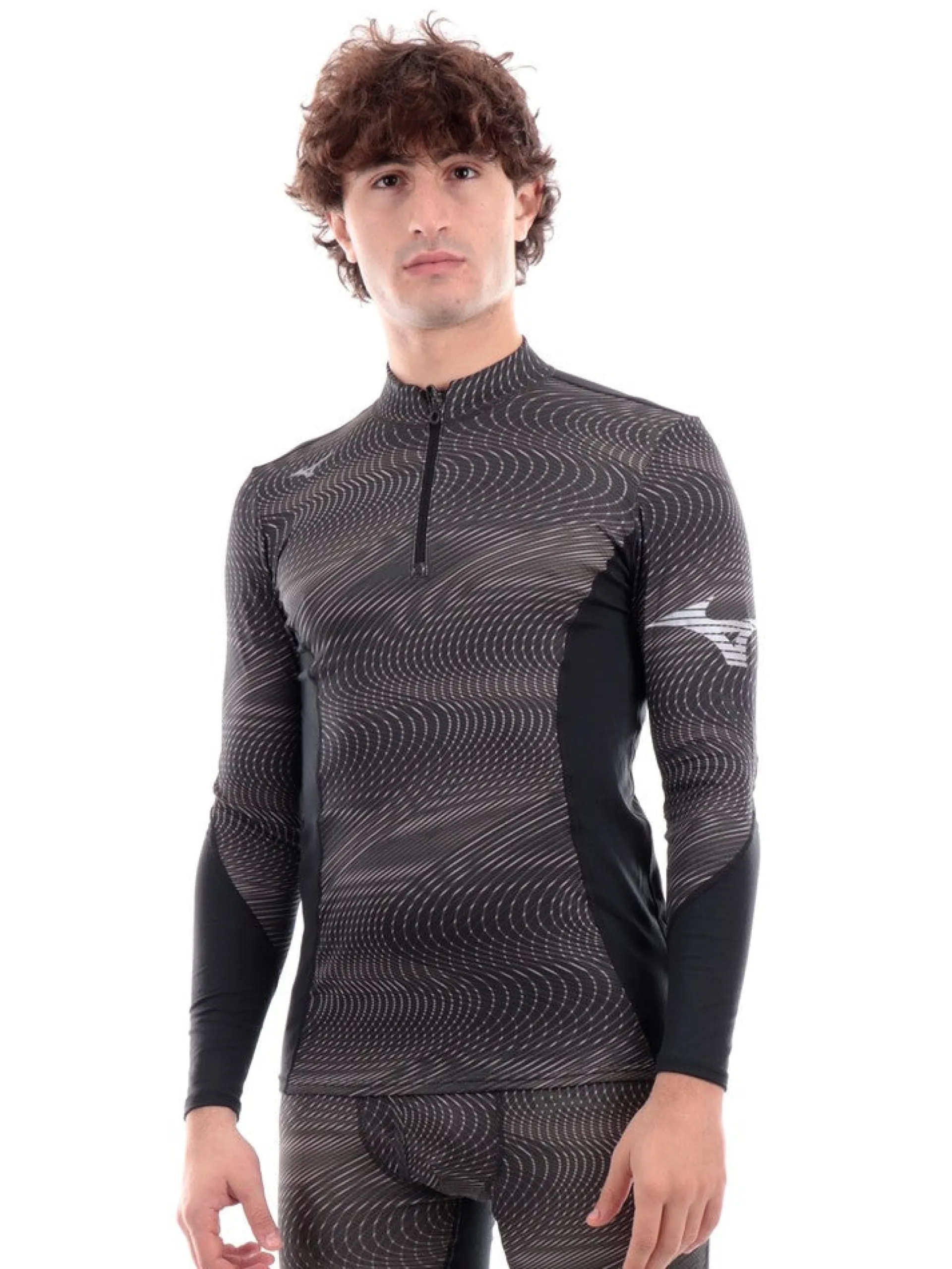 MIZUNO Abbigliamento*Maglia da neve nera da uomo Bt Virtual Body G3 H/Z Shirt A2GA1501